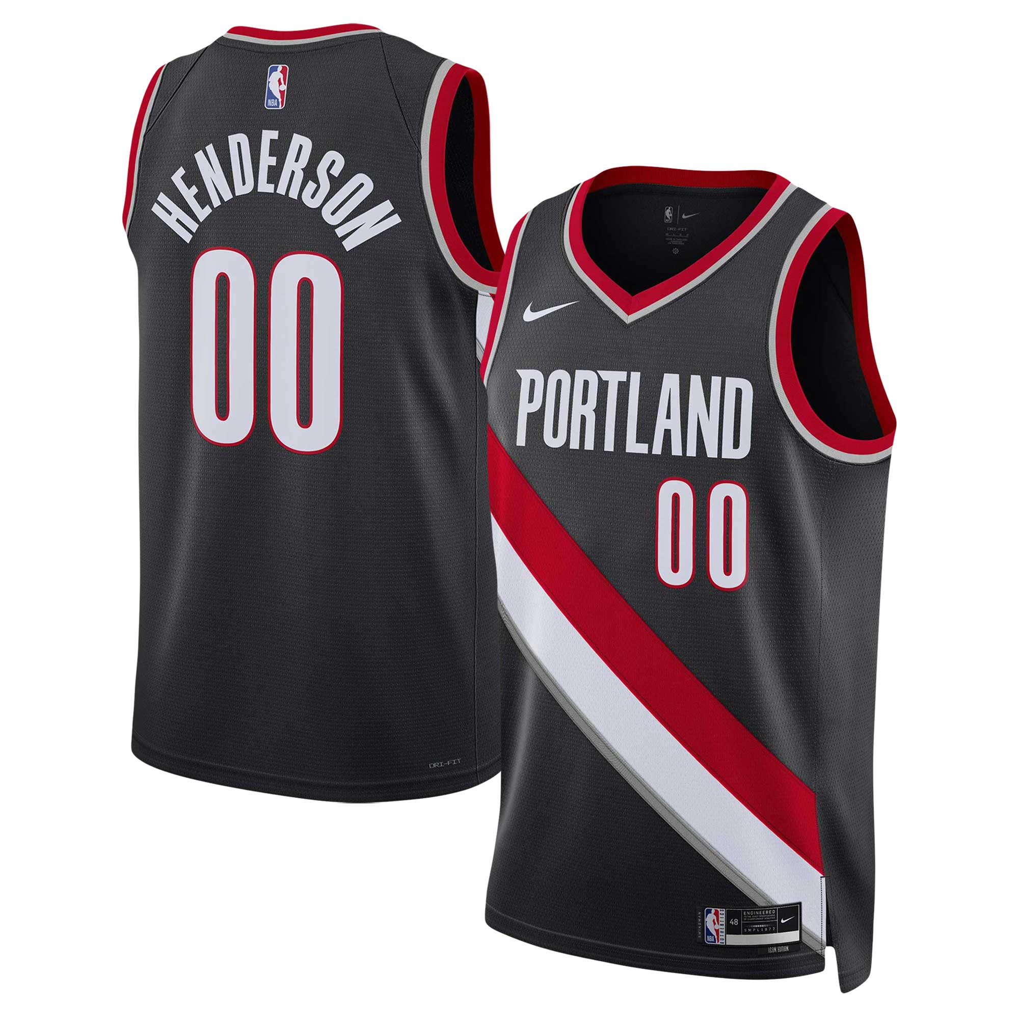 Scoot Henderson Portland Trail Blazers Unisex 2023 Draft Swingman Jersey - Icon Edition - Black cheap jerseys for sale - CheapJerseys.Shop