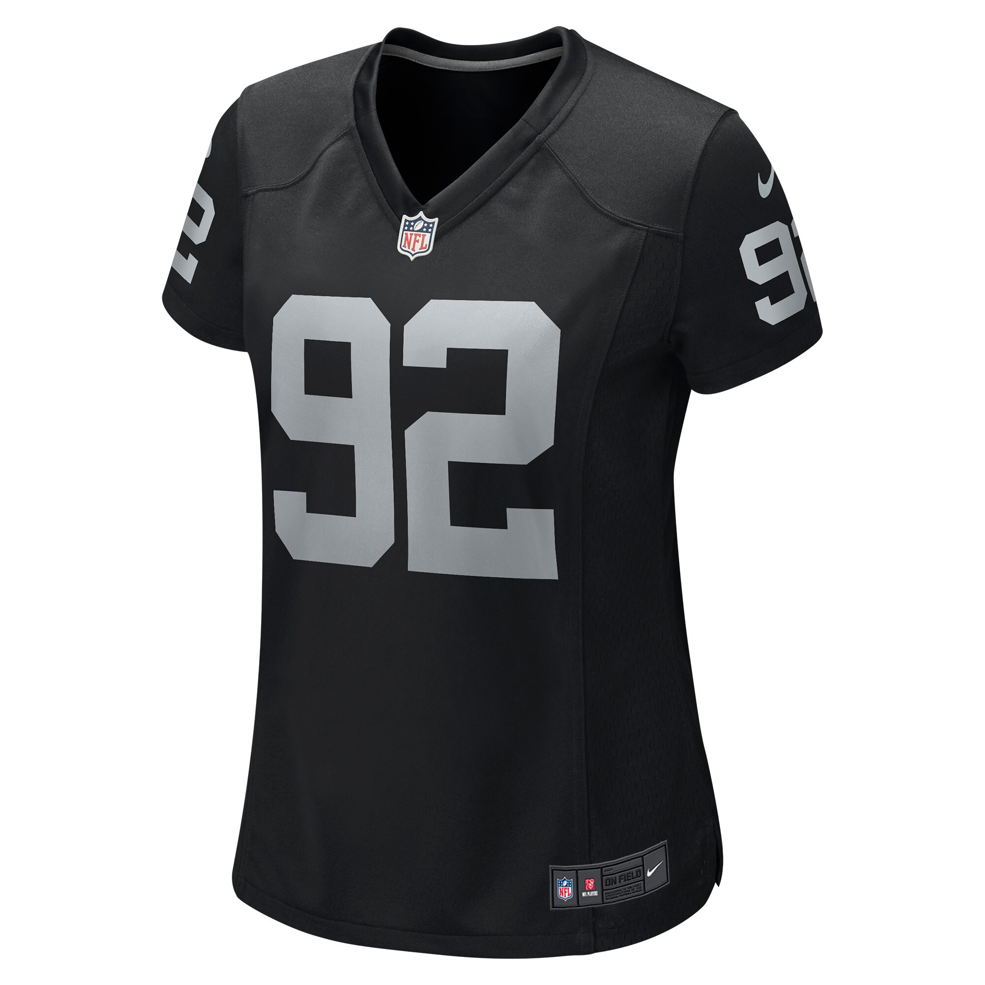 Richard Seymour Las Vegas Raiders Women's Retired Player Game Jersey - Black cheap jerseys for sale - CheapJerseys.Shop