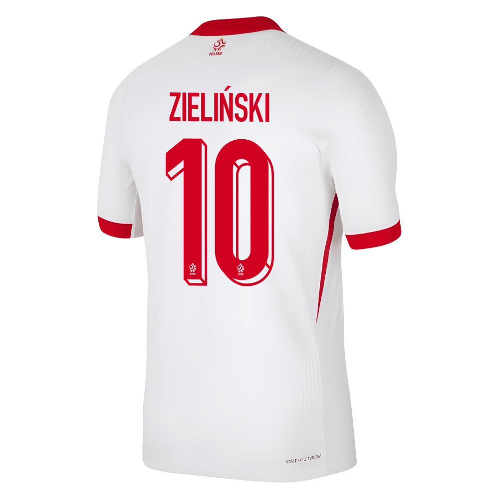 Piotr Zieliński 10 Poland National Team 2024/25 Home Men Jersey - White cheap jerseys for sale - CheapJerseys.Shop