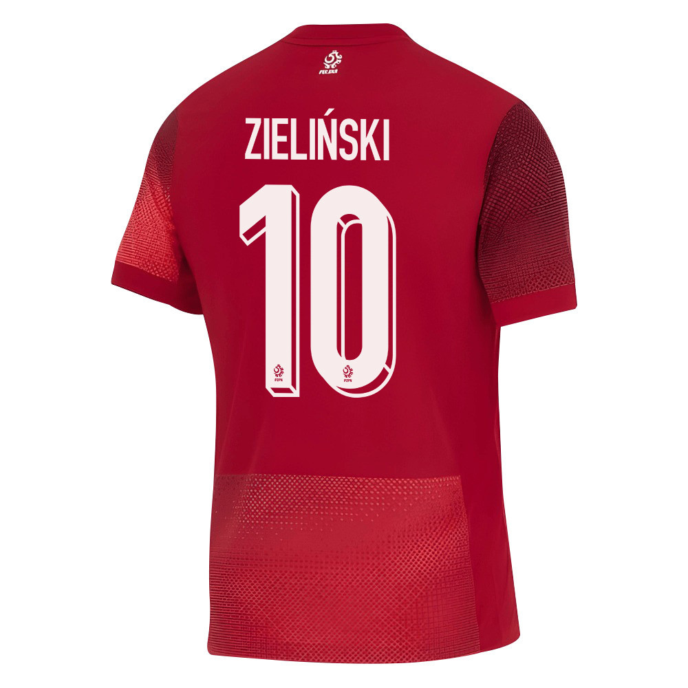 Piotr Zieliński 10 Poland National Team 2024/25 Away Men Jersey - Red cheap jerseys for sale - CheapJerseys.Shop