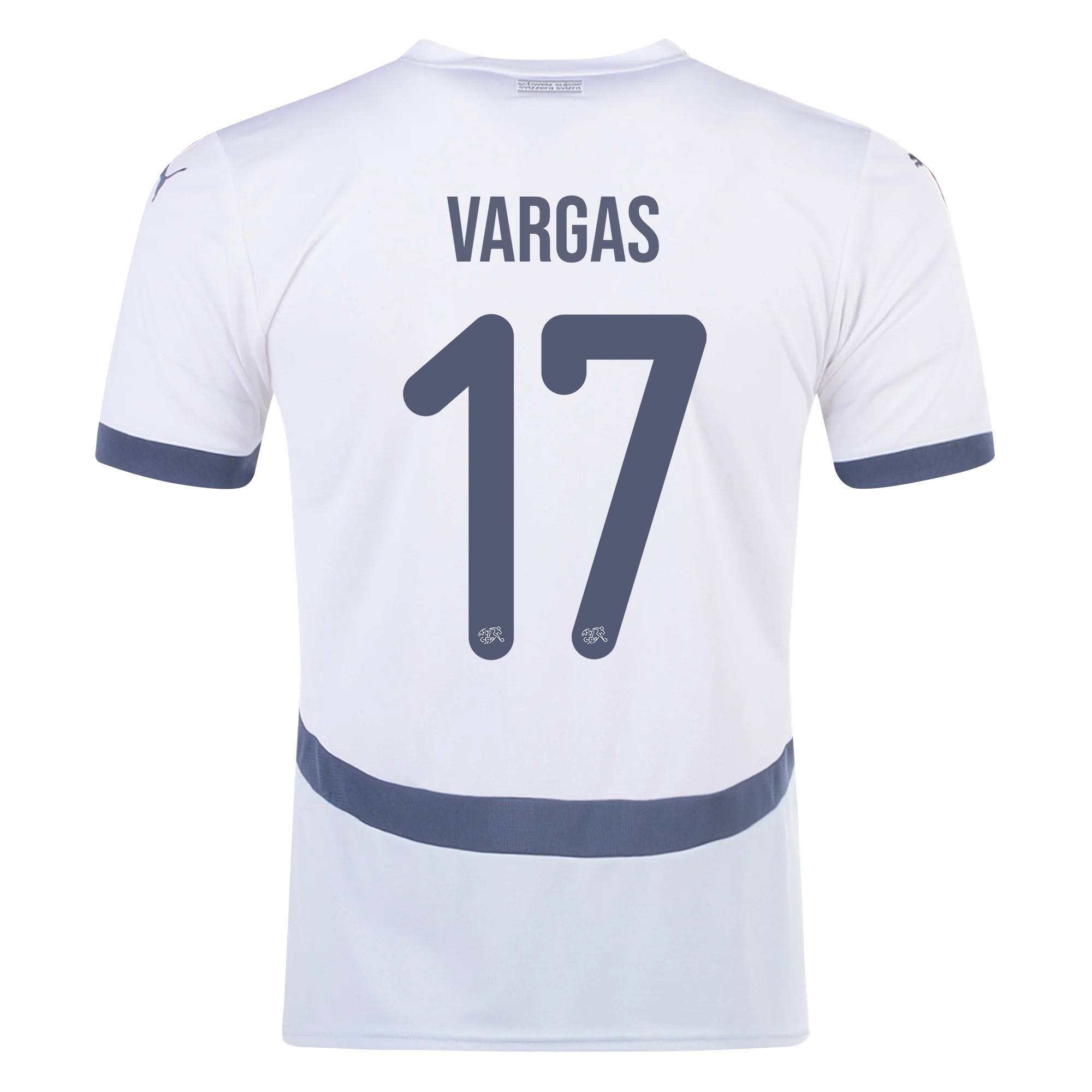 Ruben Vargas 17 Switzerland National Team 2024/25 Away Men Jersey - White cheap jerseys for sale - CheapJerseys.Shop