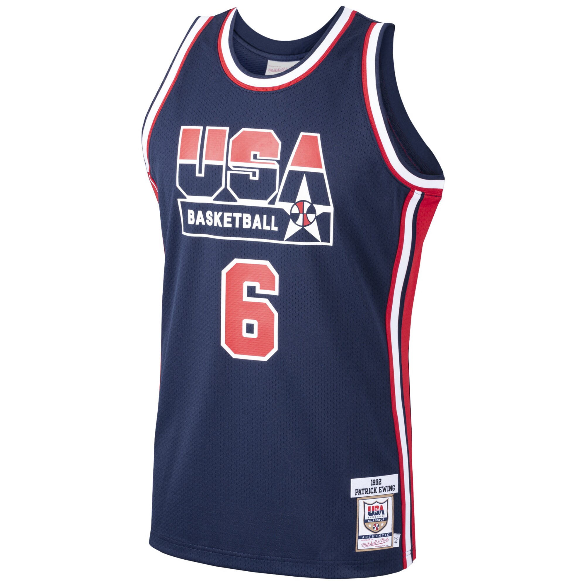 Patrick Ewing USA Basketball Mitchell & Ness 1992 Dream Team Authentic Jersey - Navy cheap jerseys for sale - CheapJerseys.Shop