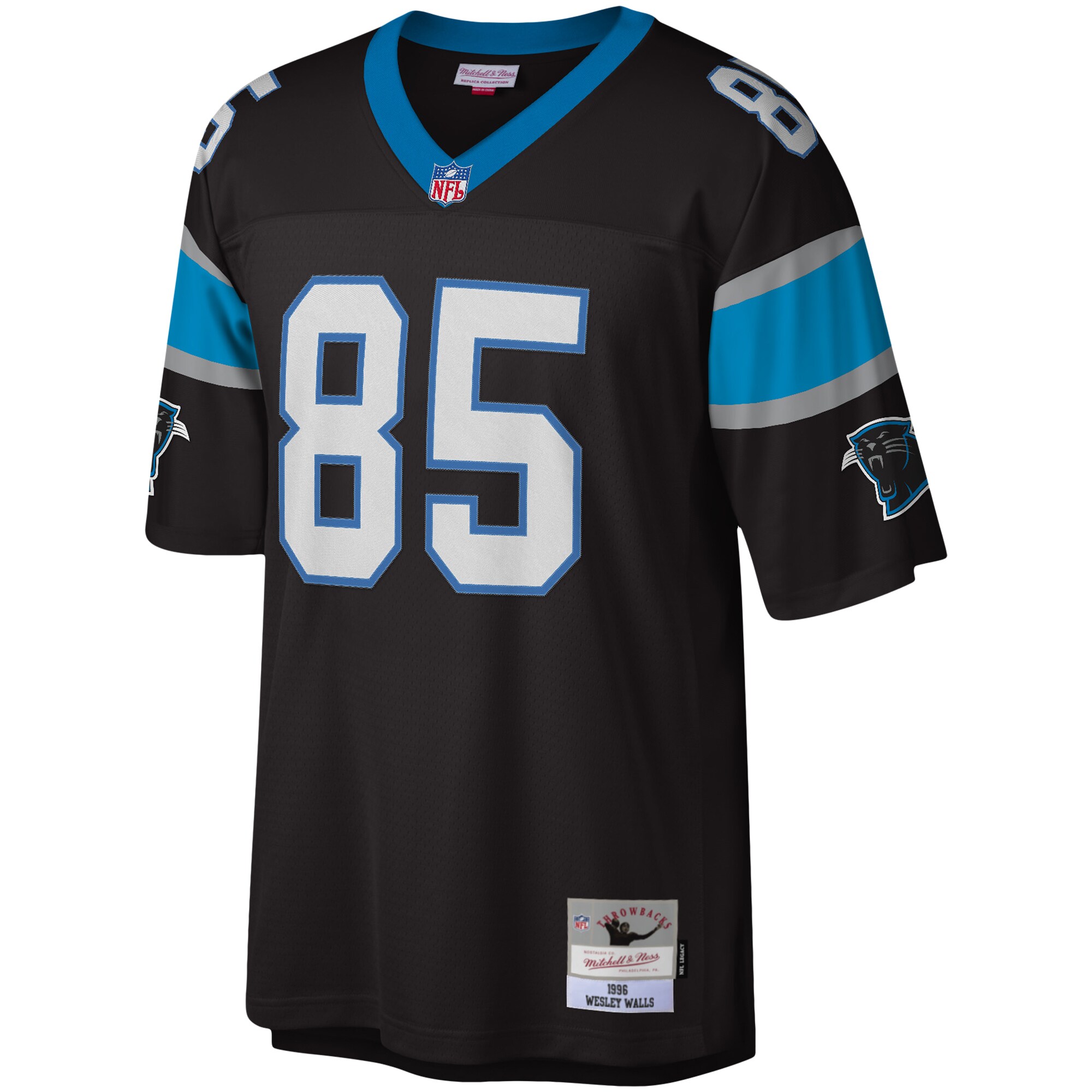 Wesley Walls Carolina Panthers Mitchell & Ness Legacy Replica Jersey - Black cheap jerseys for sale - CheapJerseys.Shop