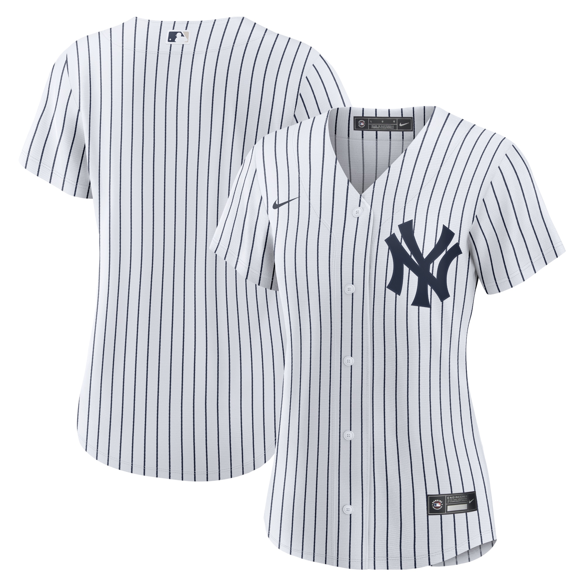 New York Yankees Women's Home Replica Team Jersey - White cheap jerseys for sale - CheapJerseys.Shop