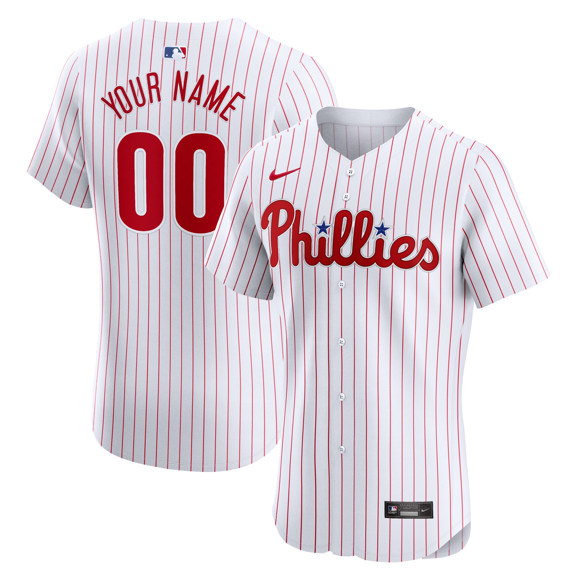 Philadelphia Phillies Home Elite Custom Jersey - White cheap jerseys for sale - CheapJerseys.Shop