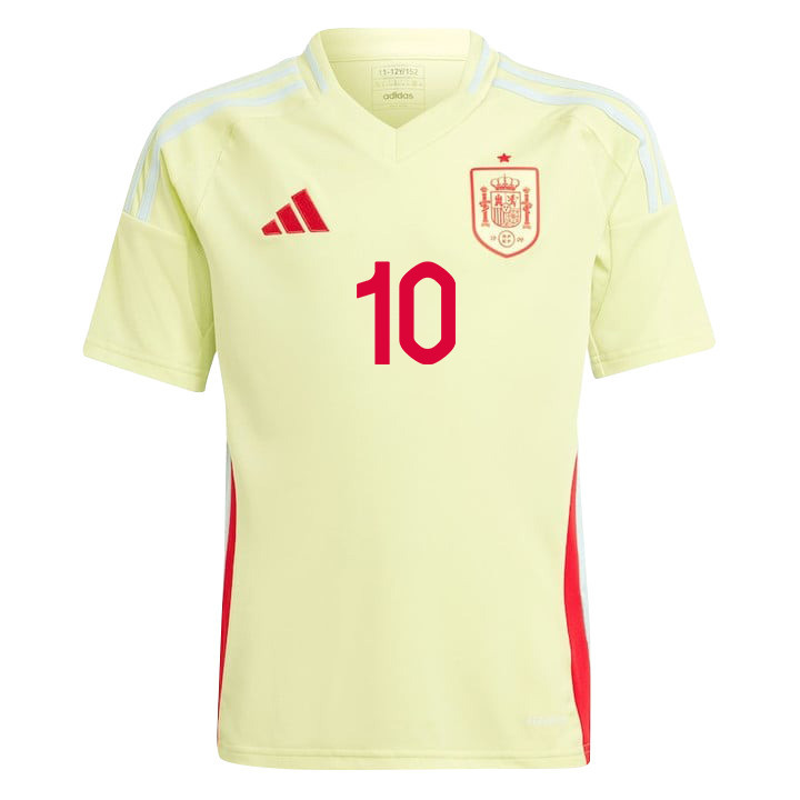 Yeremy Pino 10 Spain National Team 2024 Away YOUTH Jersey - Yellow cheap jerseys for sale - CheapJerseys.Shop