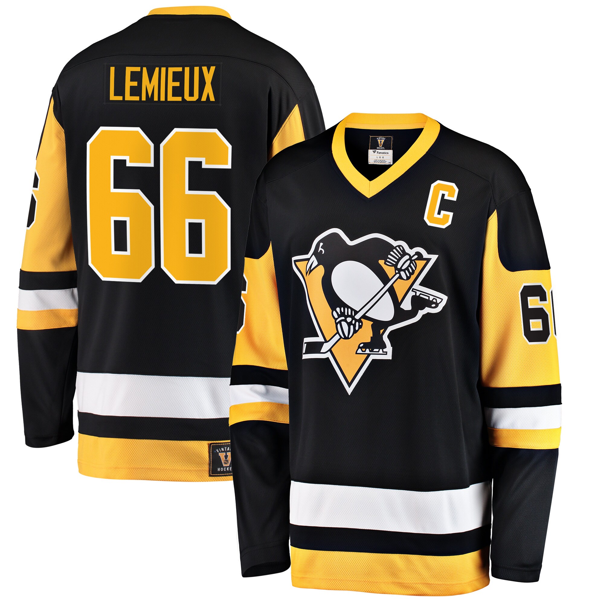 Mario Lemieux Pittsburgh Penguins Fanatics Premier Breakaway Retired Player Jersey - Black cheap jerseys for sale - CheapJerseys.Shop