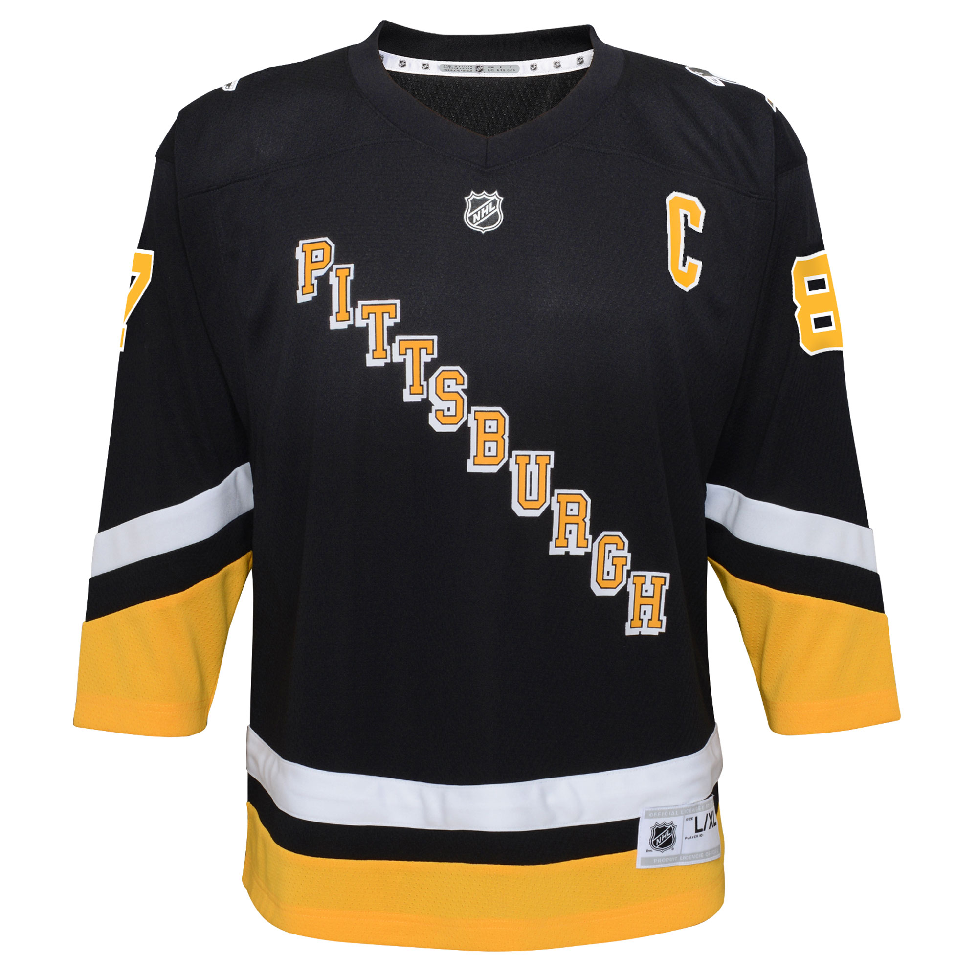 Sidney Crosby Pittsburgh Penguins Youth 2021\/22 Alternate Replica Player Jersey - Black cheap jerseys for sale - CheapJerseys.Shop