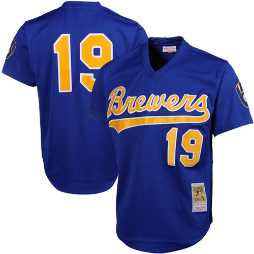 Robin Yount Milwaukee Brewers Mitchell & Ness Cooperstown Mesh Batting Practice Jersey - Royal cheap jerseys for sale - CheapJerseys.Shop