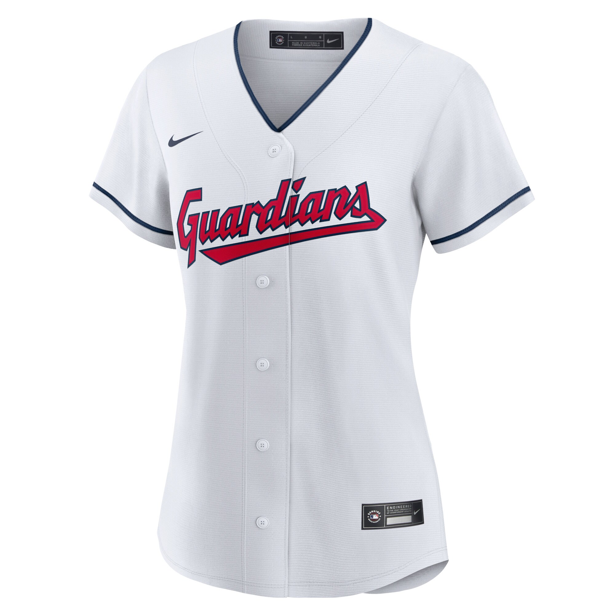 Cleveland Guardians Women's Home Blank Replica Jersey- White cheap jerseys for sale - CheapJerseys.Shop