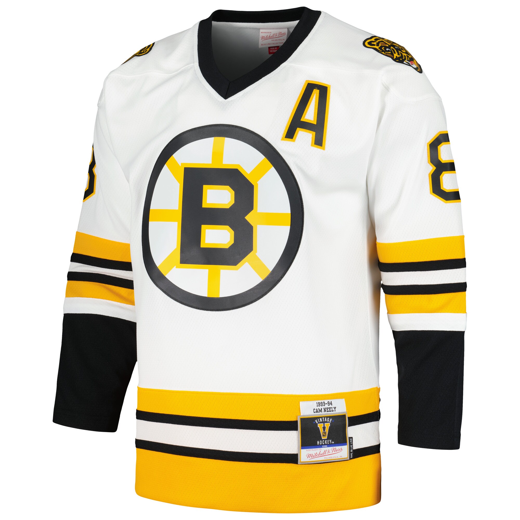 Cam Neely Boston Bruins Mitchell & Ness 1993\/94 Blue Line Player Jersey - White cheap jerseys for sale - CheapJerseys.Shop