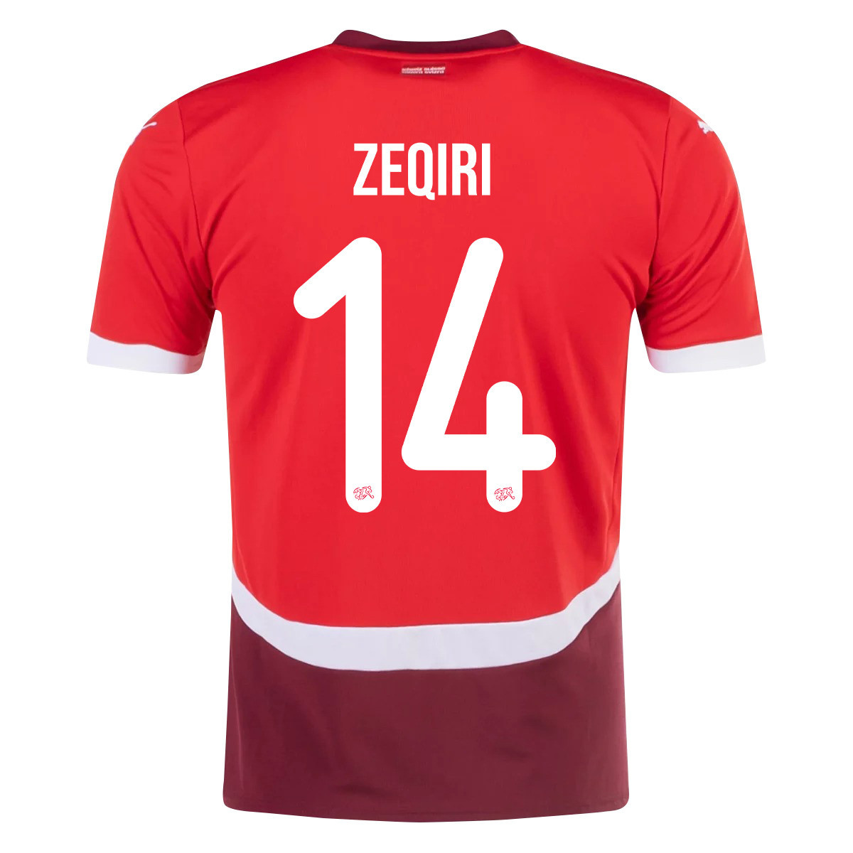 Andi Zeqiri 14 Switzerland National Team 2024/25 Home Men Jersey - Red cheap jerseys for sale - CheapJerseys.Shop