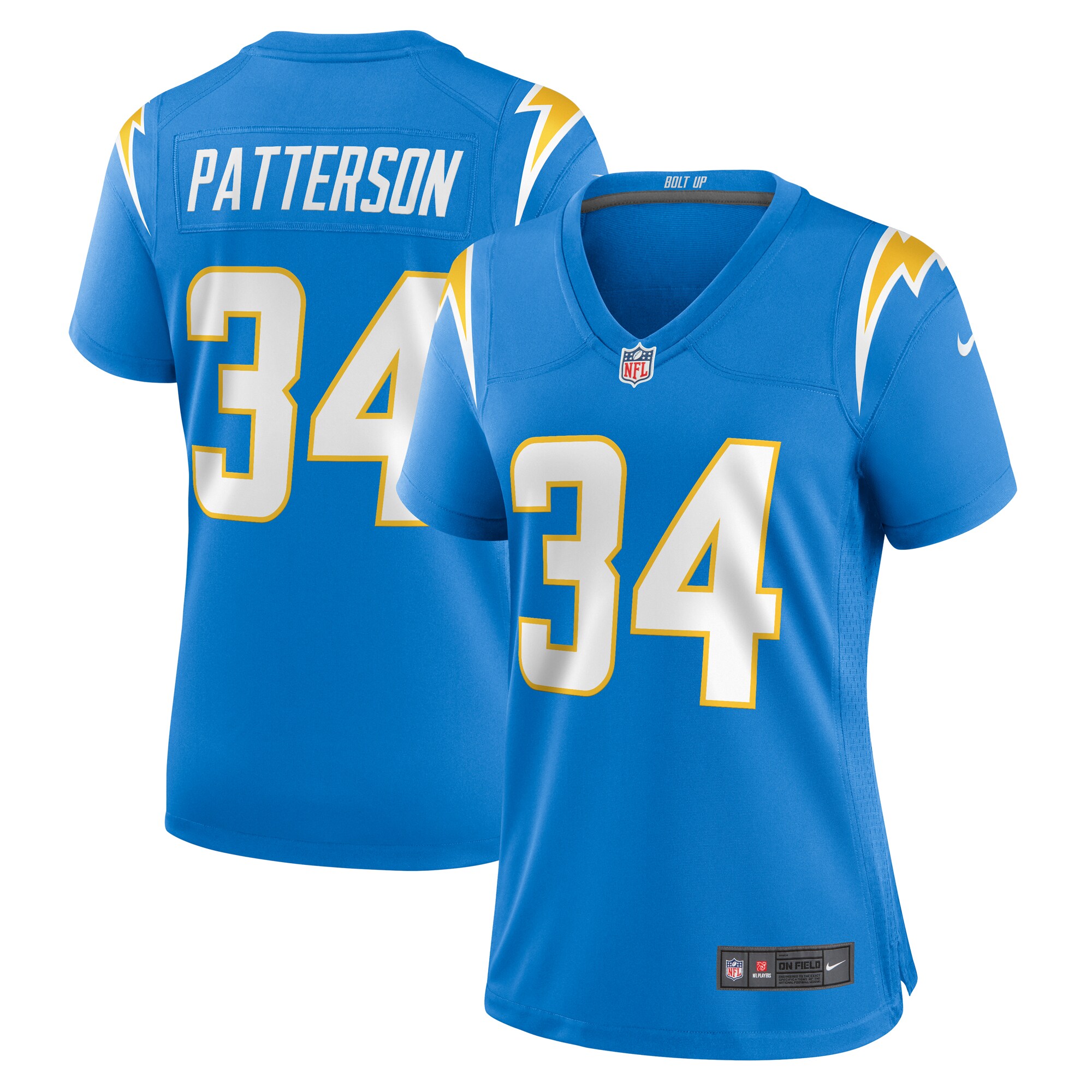 Jaret Patterson Los Angeles Chargers Women's Team Game Jersey - Powder Blue cheap jerseys for sale - CheapJerseys.Shop