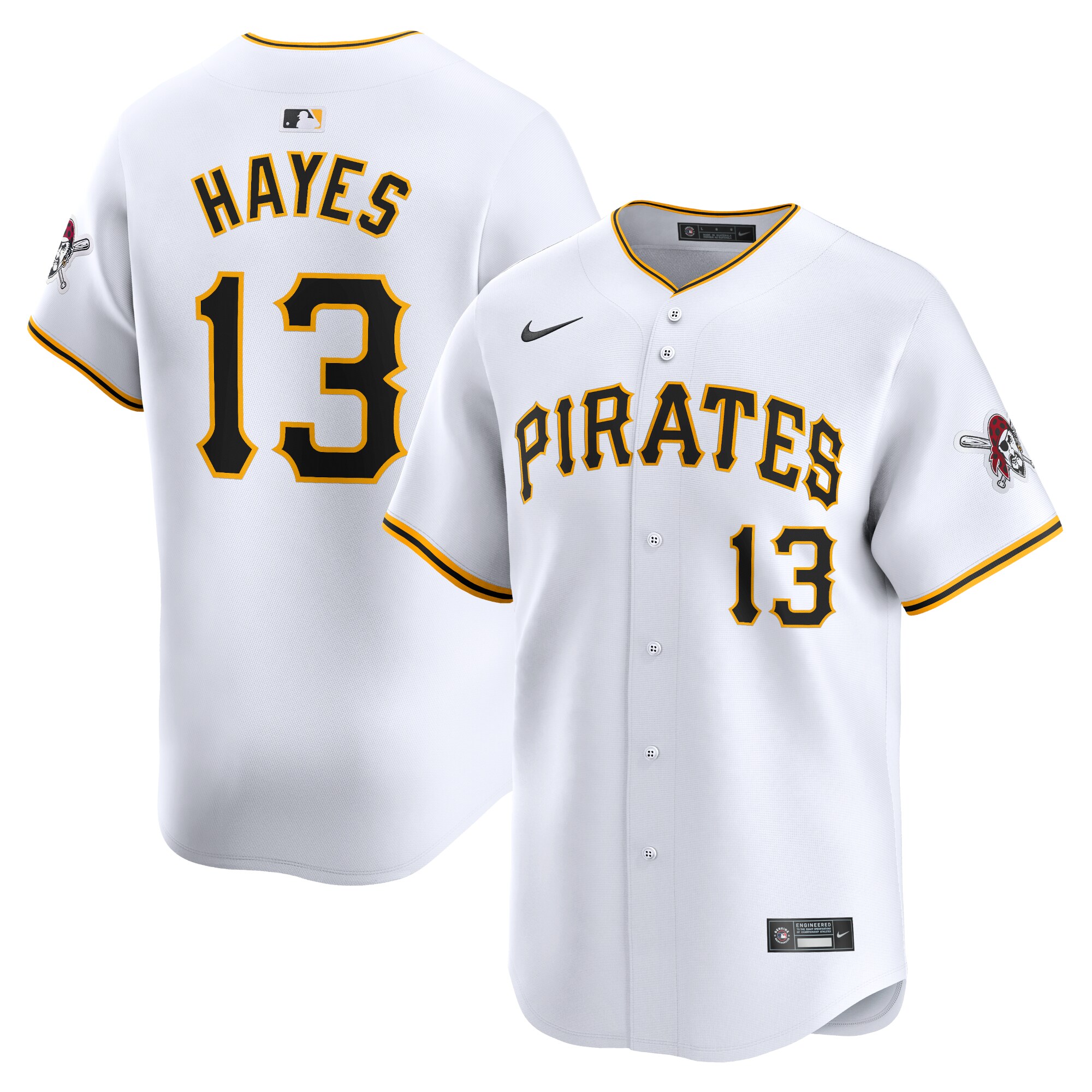 Ke'Bryan Hayes Pittsburgh Pirates Home Limited Player Jersey - White cheap jerseys for sale - CheapJerseys.Shop