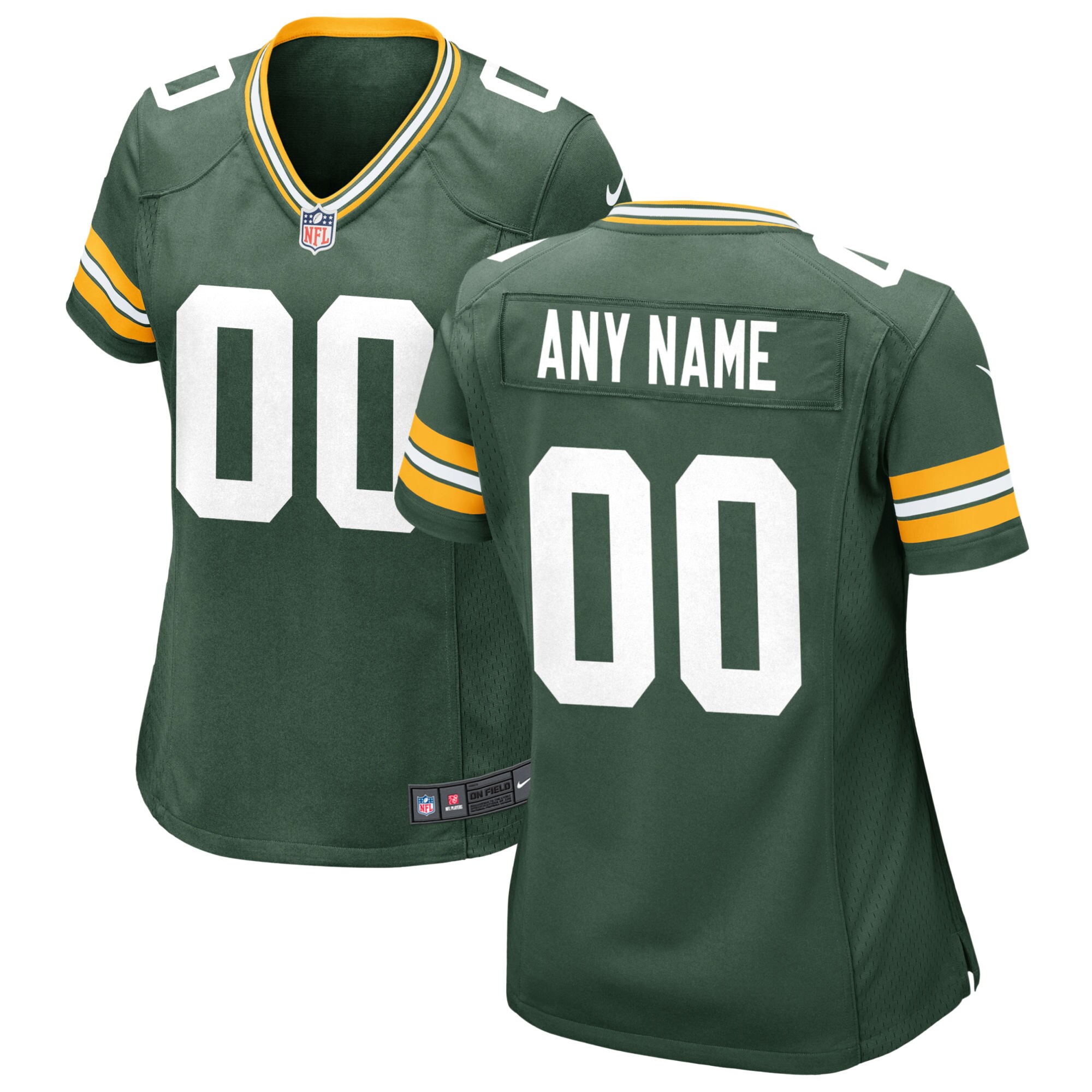 Green Bay Packers Women's Custom Game Jersey - Green cheap jerseys for sale - CheapJerseys.Shop