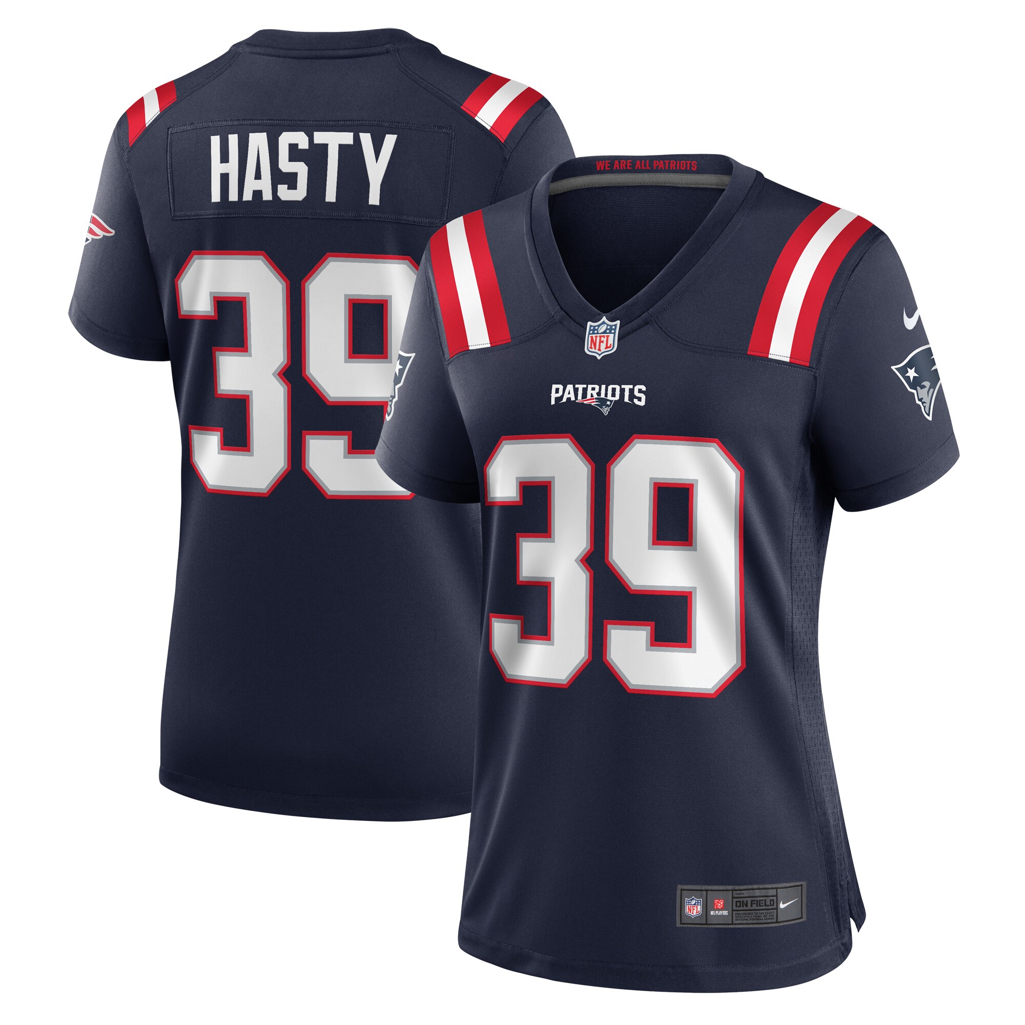 Jamycal Hasty New England Patriots Women's Team Game Jersey - Navy cheap jerseys for sale - CheapJerseys.Shop