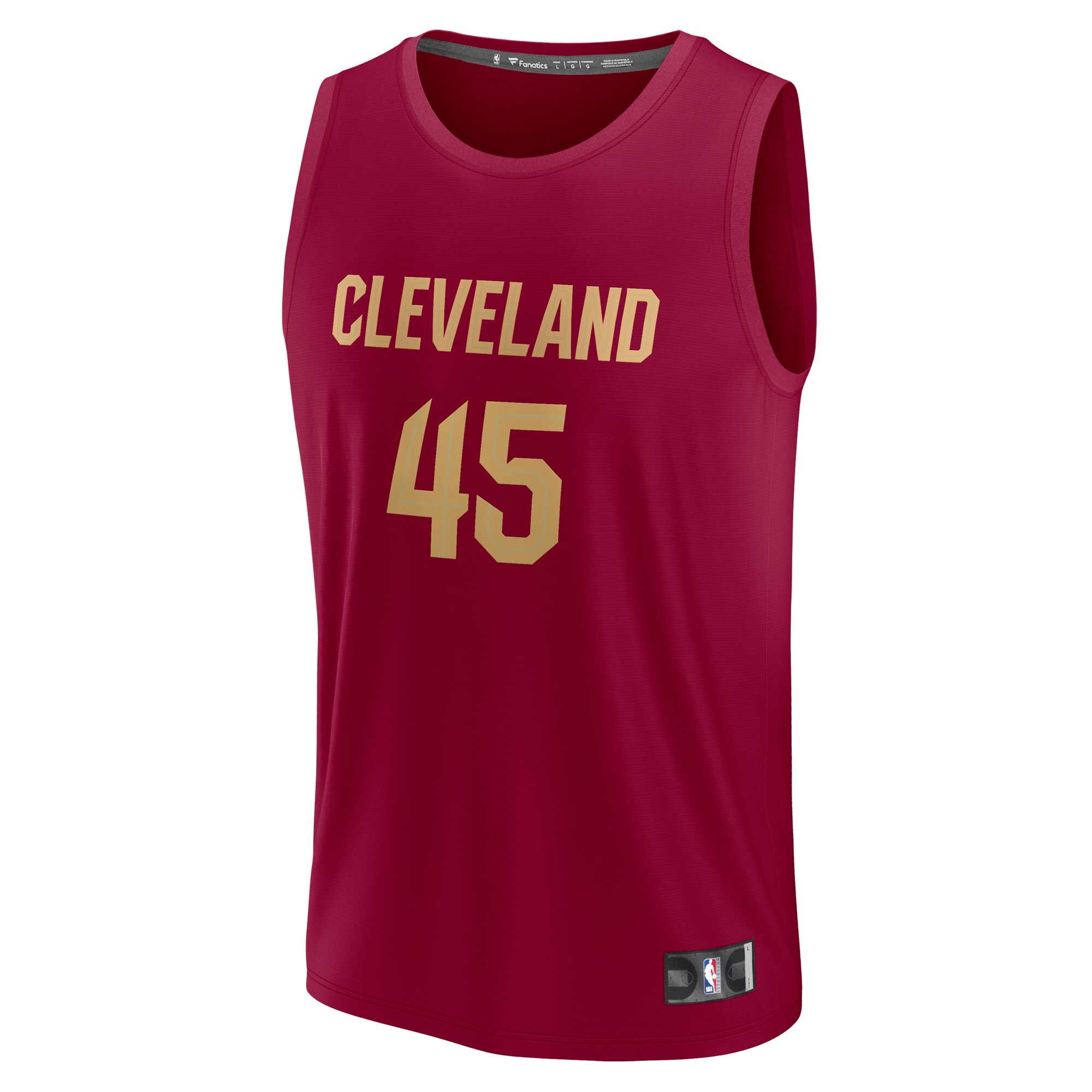 Donovan Mitchell Cleveland Cavaliers Fanatics Fast Break Replica Jersey - Icon Edition - Wine cheap jerseys for sale - CheapJerseys.Shop