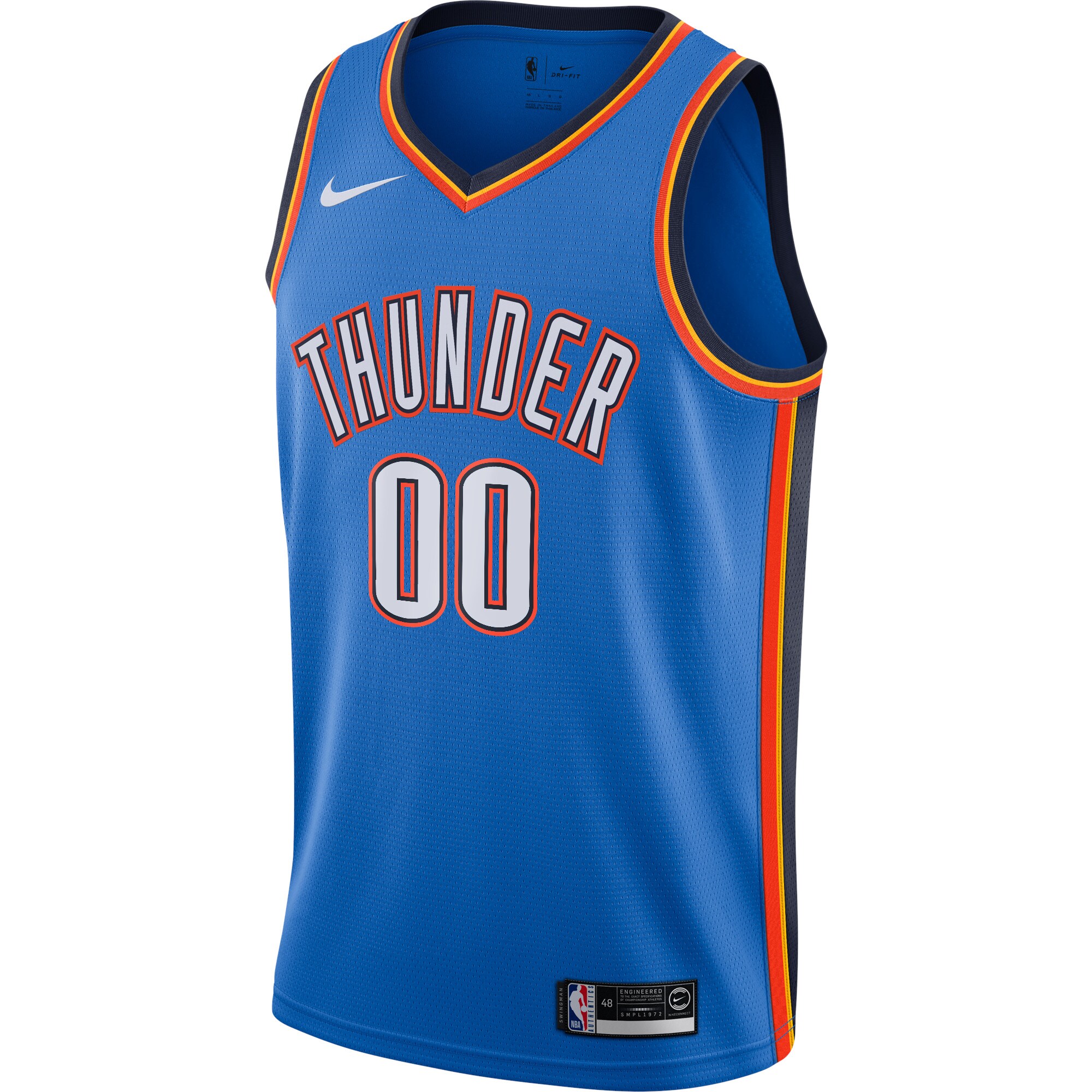 Oklahoma City Thunder Custom Swingman Jersey - Icon Edition - Blue cheap jerseys for sale - CheapJerseys.Shop