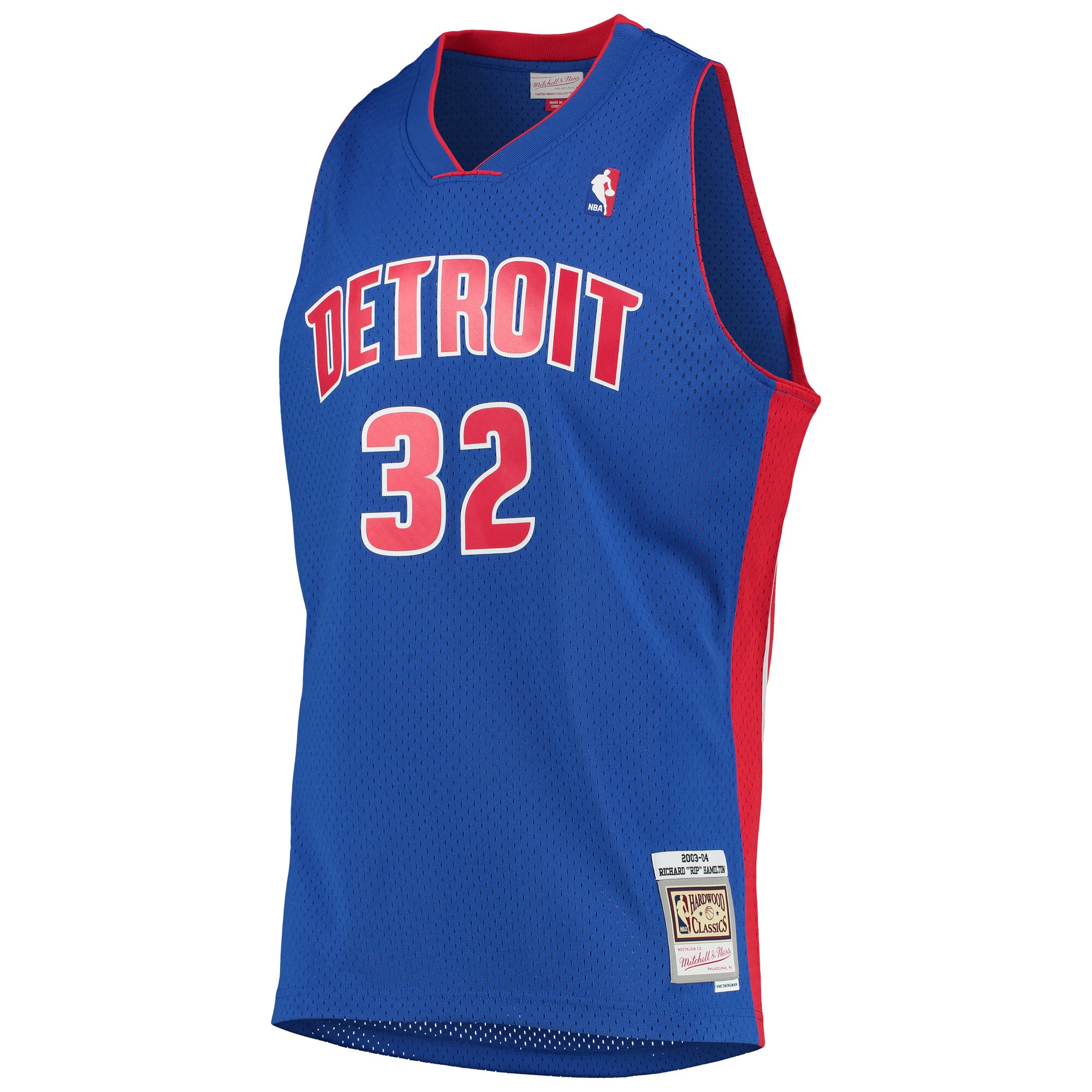 Richard Hamilton Detroit Pistons Mitchell & Ness 2003\/04 Hardwood Classics Swingman Jersey - Blue cheap jerseys for sale - CheapJerseys.Shop