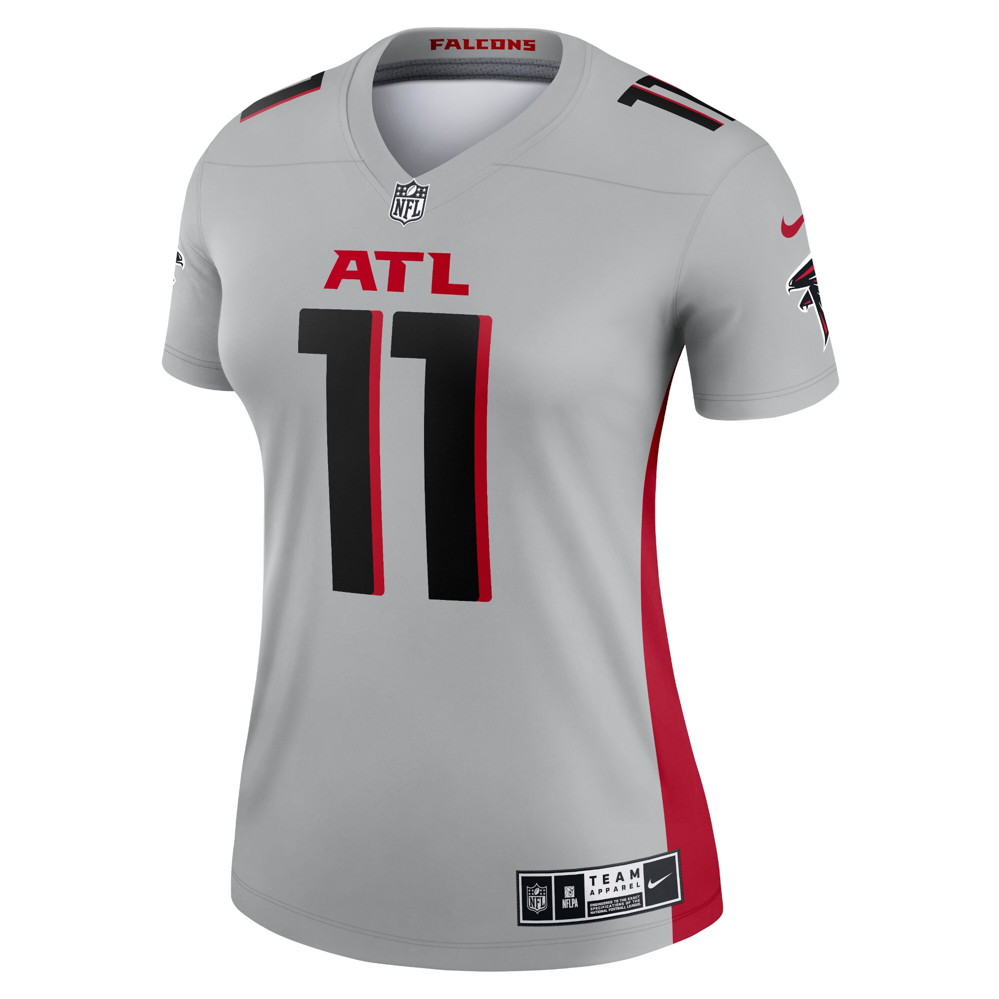 Julio Jones Atlanta Falcons Women's Inverted Legend Jersey - Silver cheap jerseys for sale - CheapJerseys.Shop