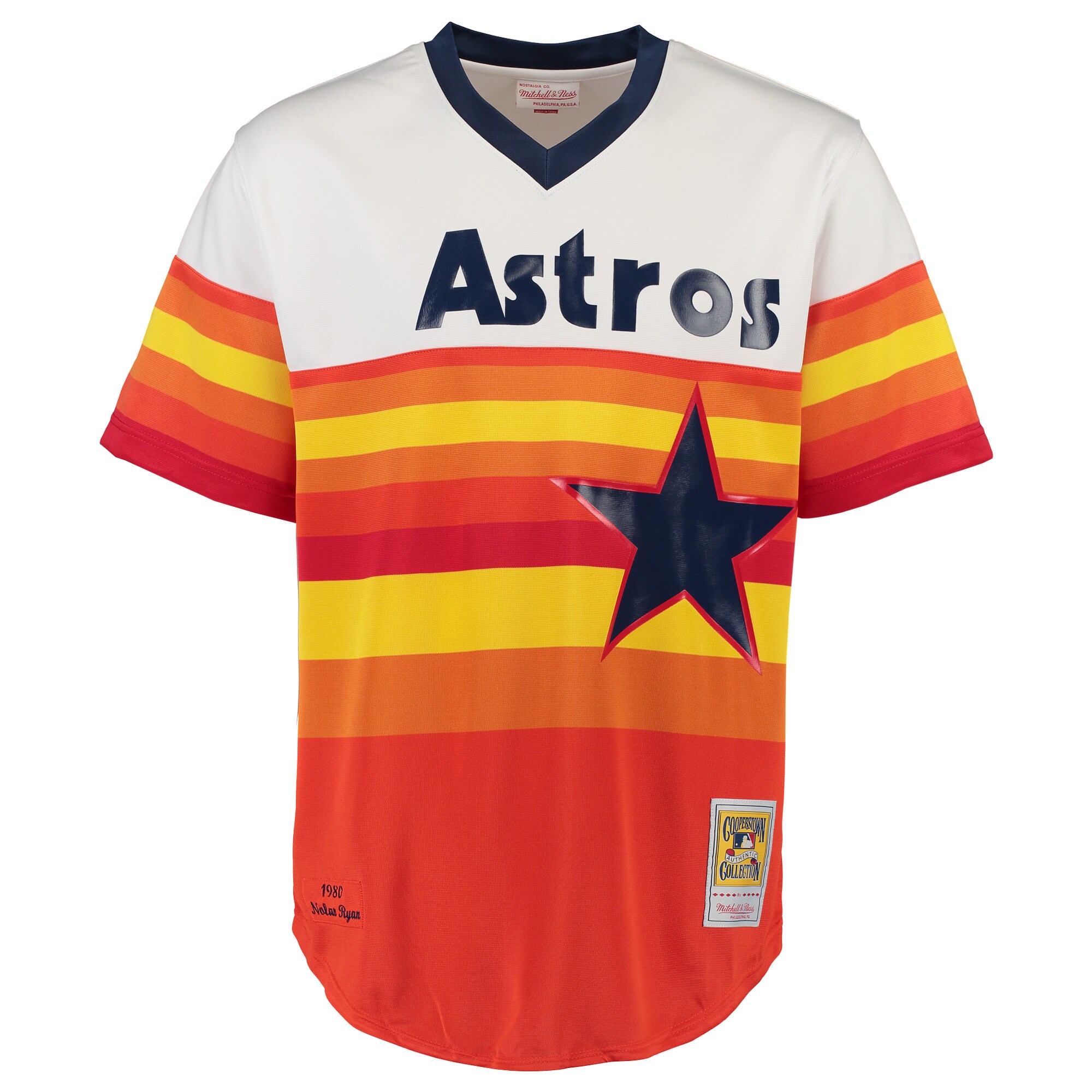 Nolan Ryan Houston Astros Mitchell & Ness Throwback Authentic Jersey - White cheap jerseys for sale - CheapJerseys.Shop