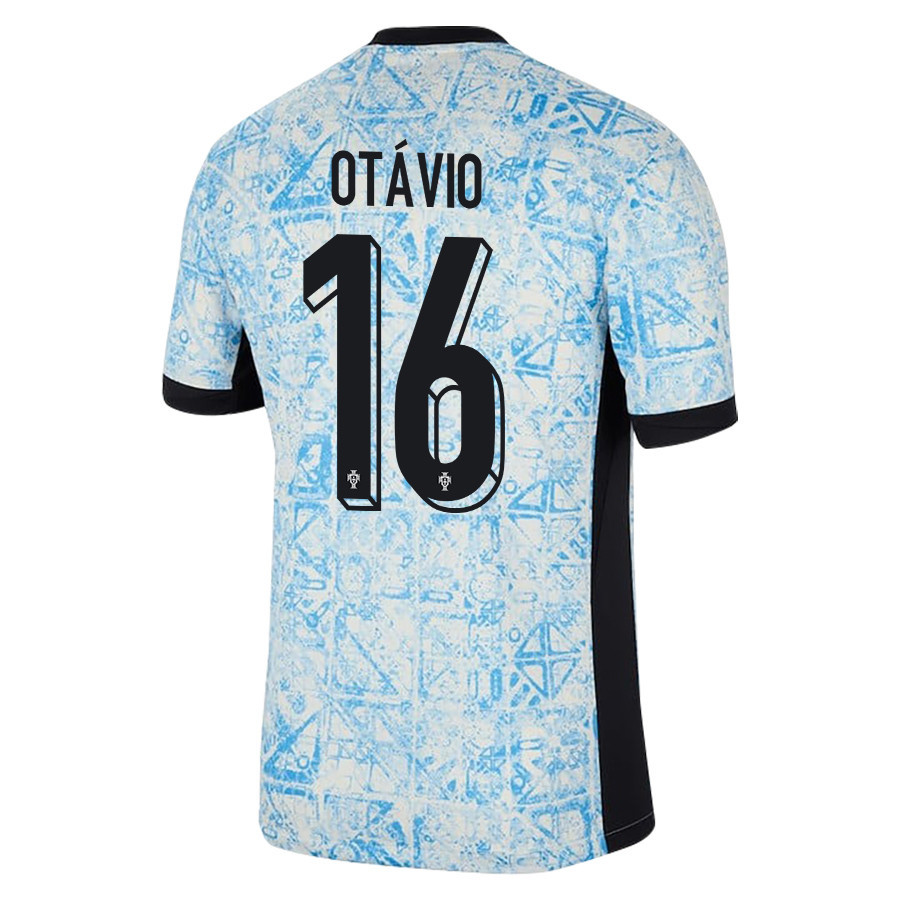 Otávio 16 Portugal National Team 2024/25 Away Men Jersey - Cream/Blue cheap jerseys for sale - CheapJerseys.Shop