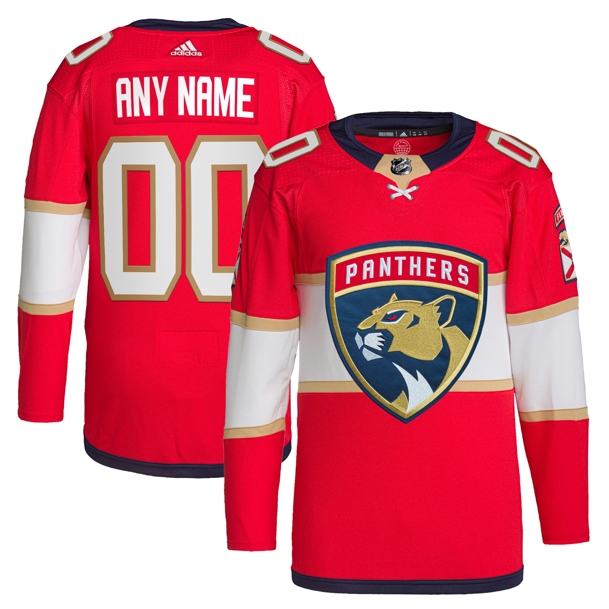 Florida Panthers Home Primegreen Authentic Custom Jersey - Red cheap jerseys for sale - CheapJerseys.Shop