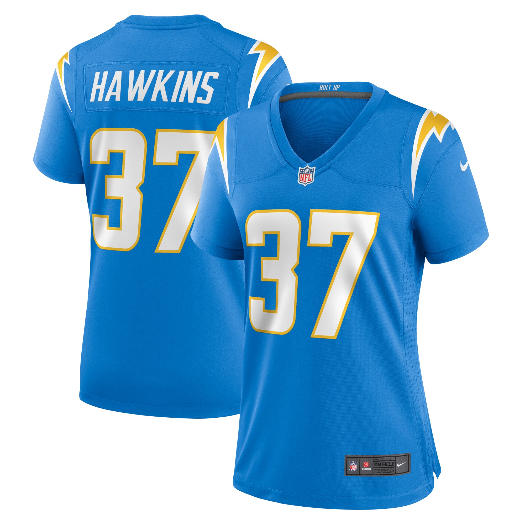 Jaylinn Hawkins Los Angeles Chargers Women's Game Jersey - Powder Blue cheap jerseys for sale - CheapJerseys.Shop