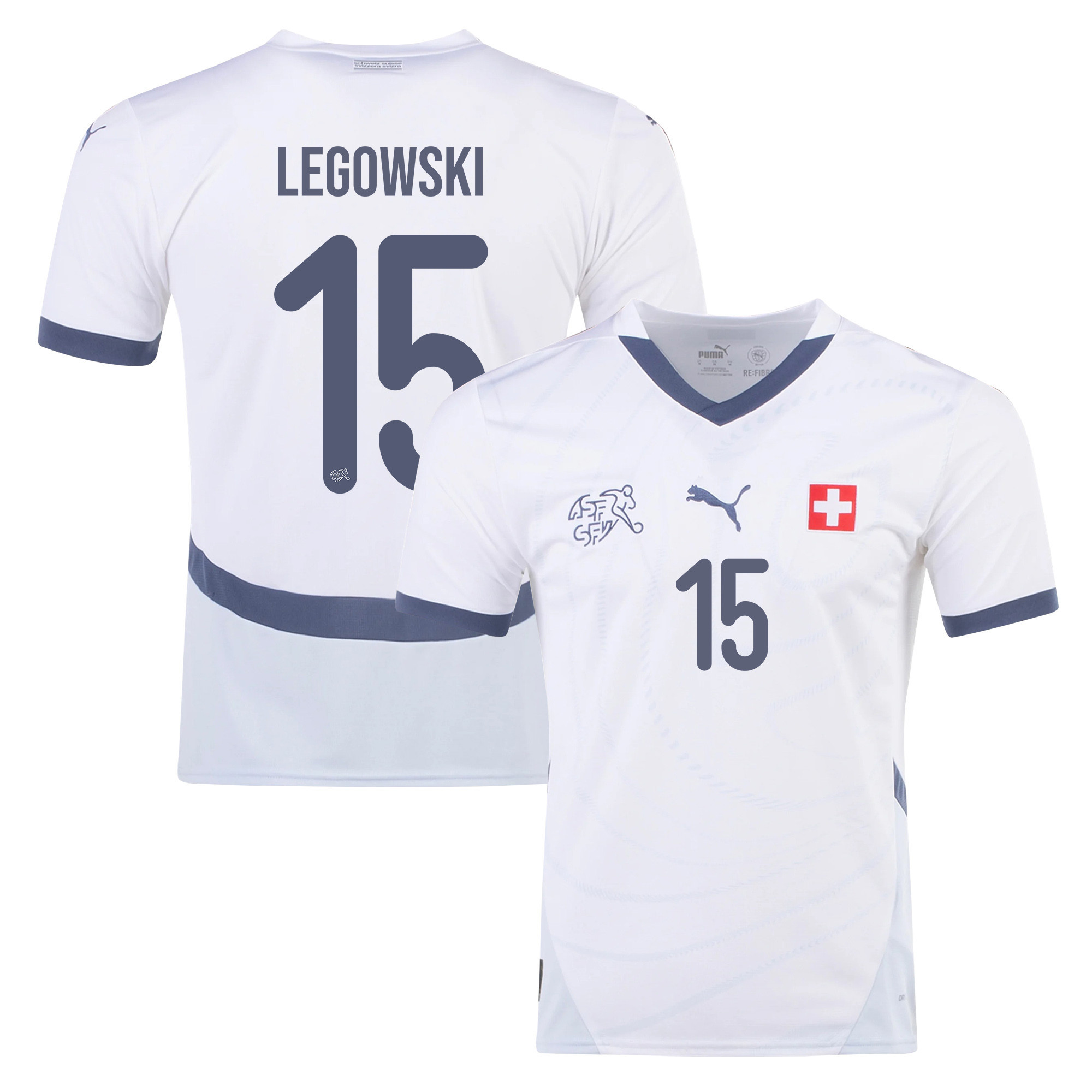 Djibril Sow 15 Switzerland National Team 2024/25 Away Men Jersey - White cheap jerseys for sale - CheapJerseys.Shop