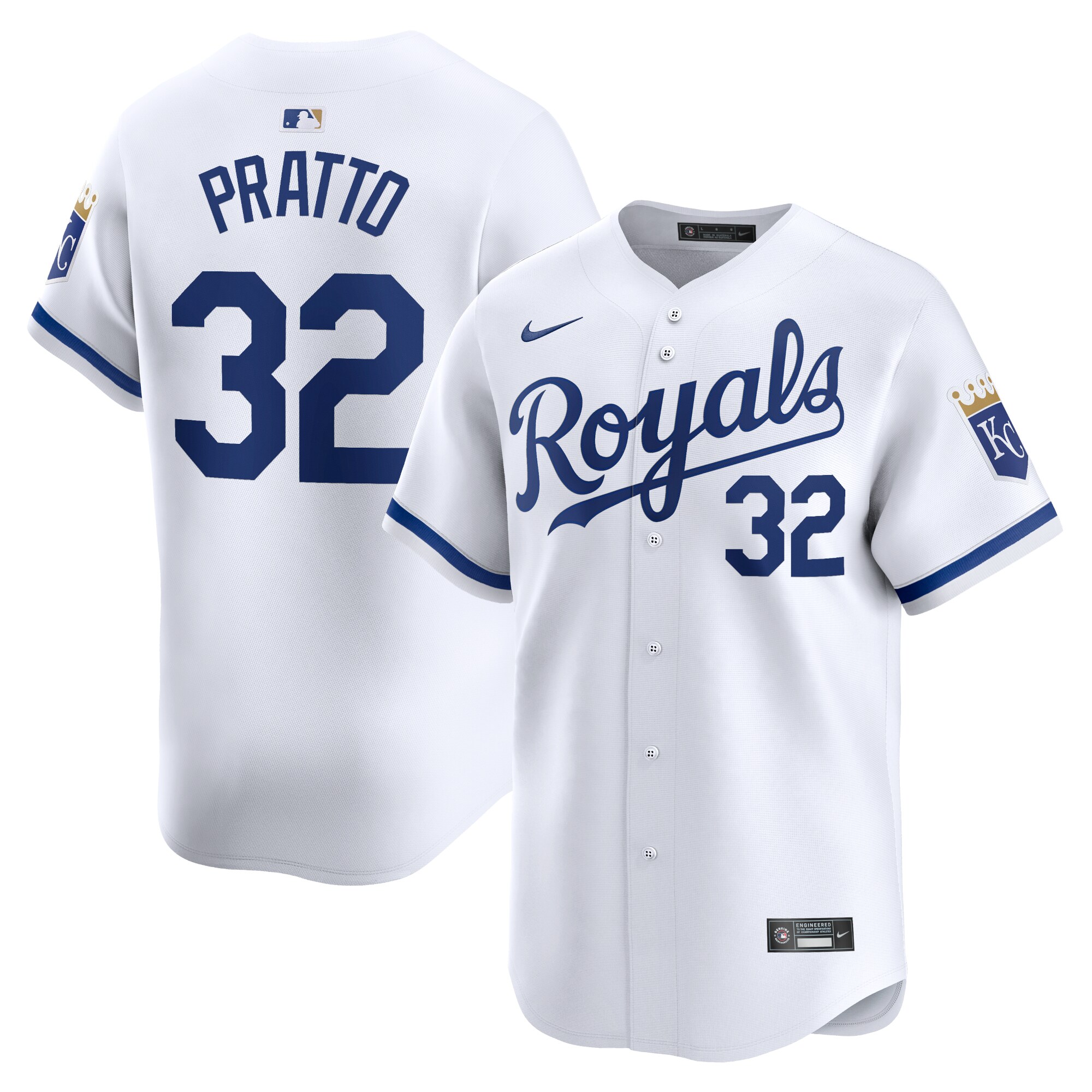 Nick Pratto Kansas City Royals Home Limited Player Jersey - White cheap jerseys for sale - CheapJerseys.Shop
