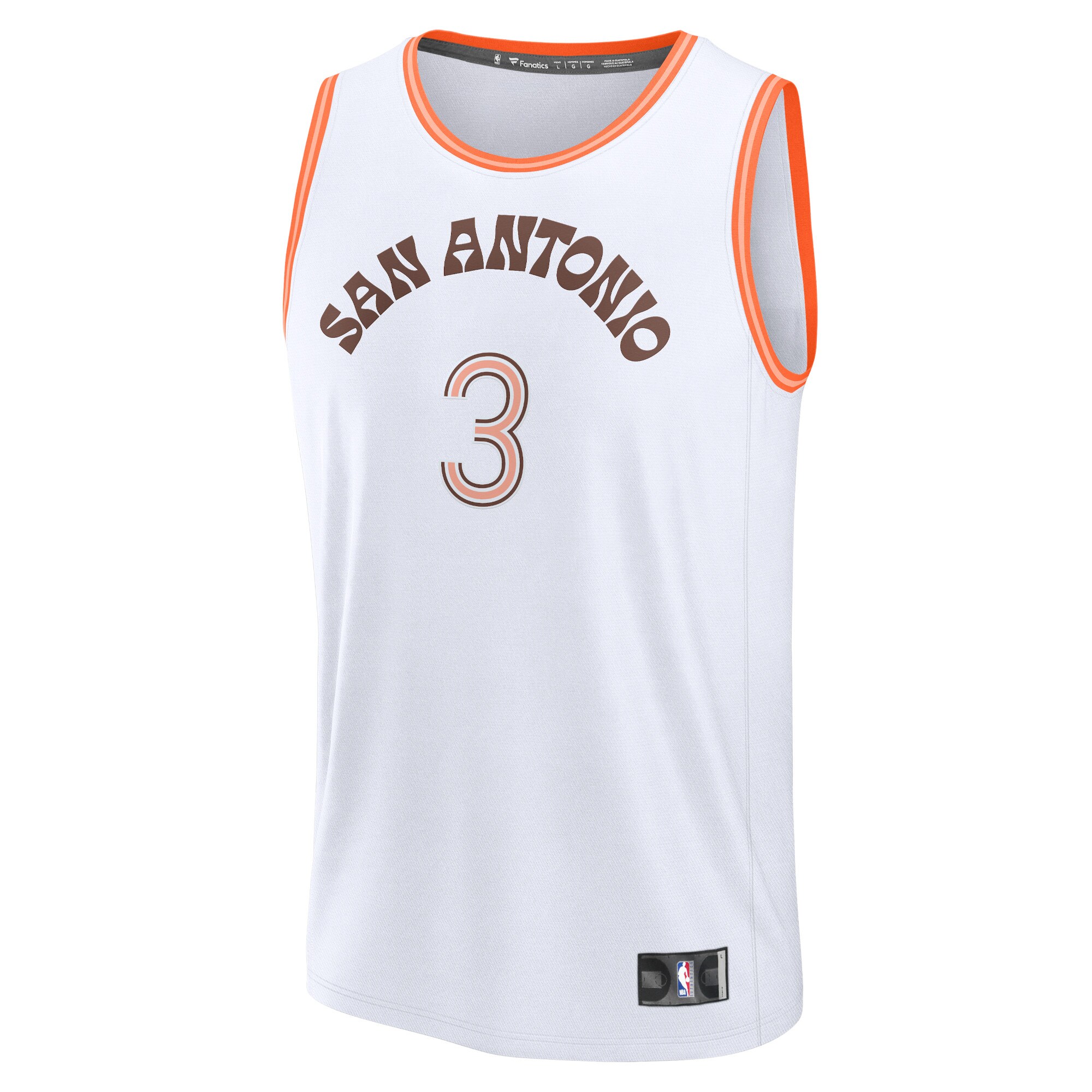 Keldon Johnson San Antonio Spurs Fanatics Fast Break Jersey - White - City Edition cheap jerseys for sale - CheapJerseys.Shop