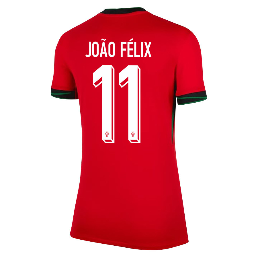 João Félix 11 Portugal National Team 2024/25 Home WOMEN Jersey - Red cheap jerseys for sale - CheapJerseys.Shop