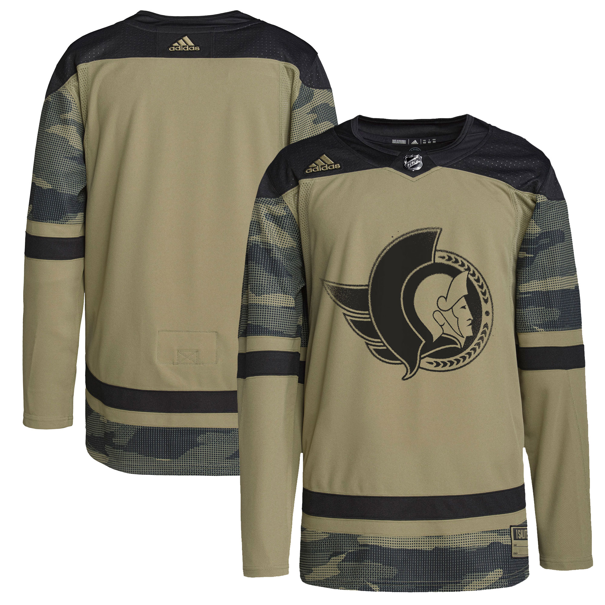 Ottawa Senators Logo Military Appreciation Team Authentic Practice Jersey - Camo cheap jerseys for sale - CheapJerseys.Shop
