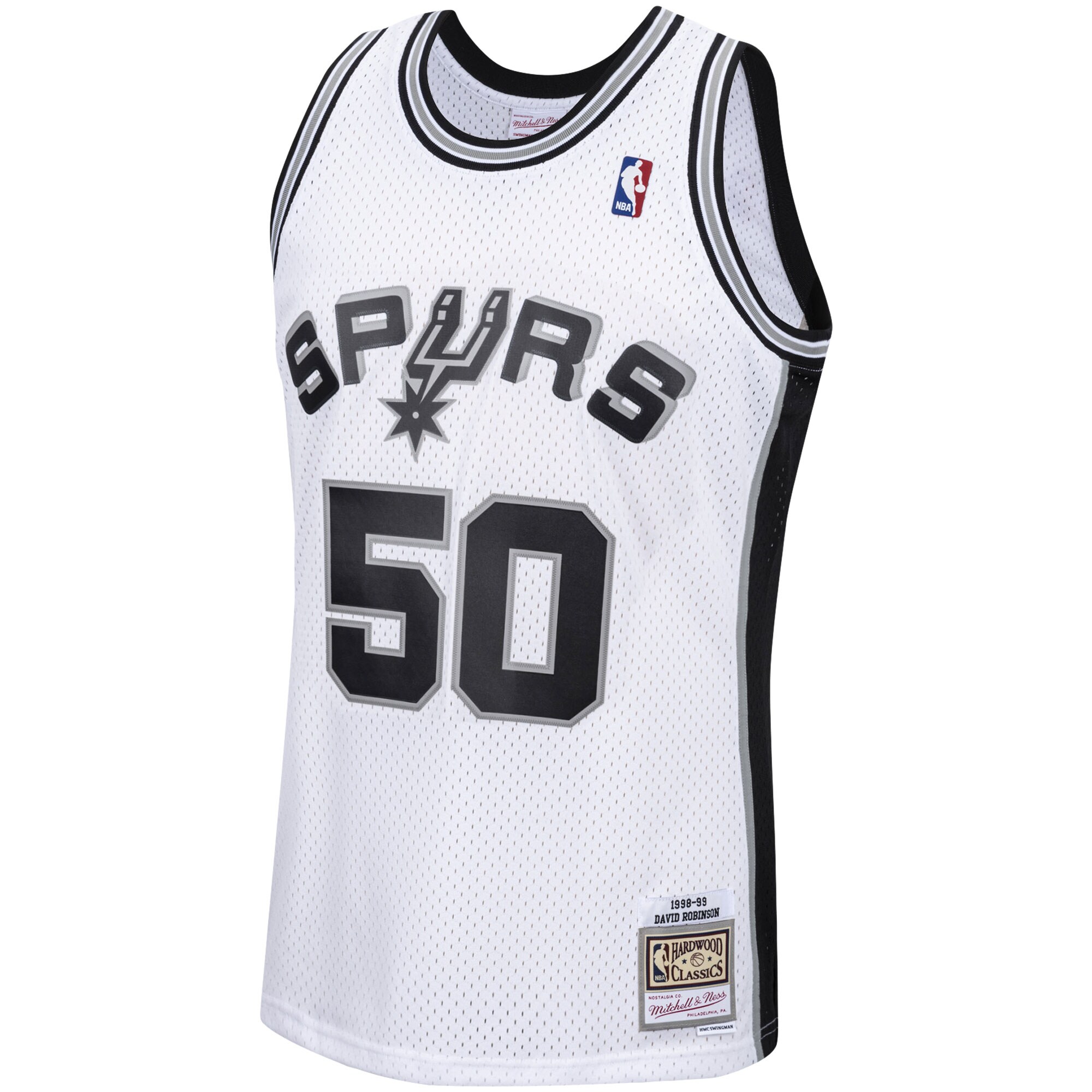David Robinson San Antonio Spurs Mitchell & Ness 1998\/99 Hardwood Classics Swingman Jersey - White cheap jerseys for sale - CheapJerseys.Shop