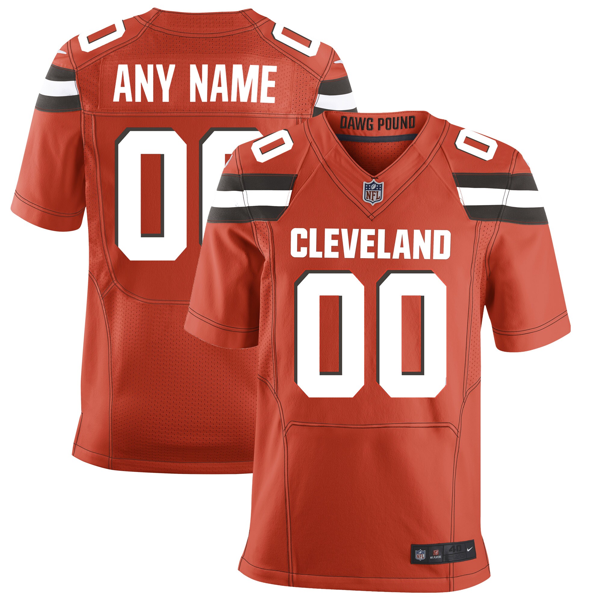 Cleveland Browns Custom Alternate Elite Jersey - Orange cheap jerseys for sale - CheapJerseys.Shop