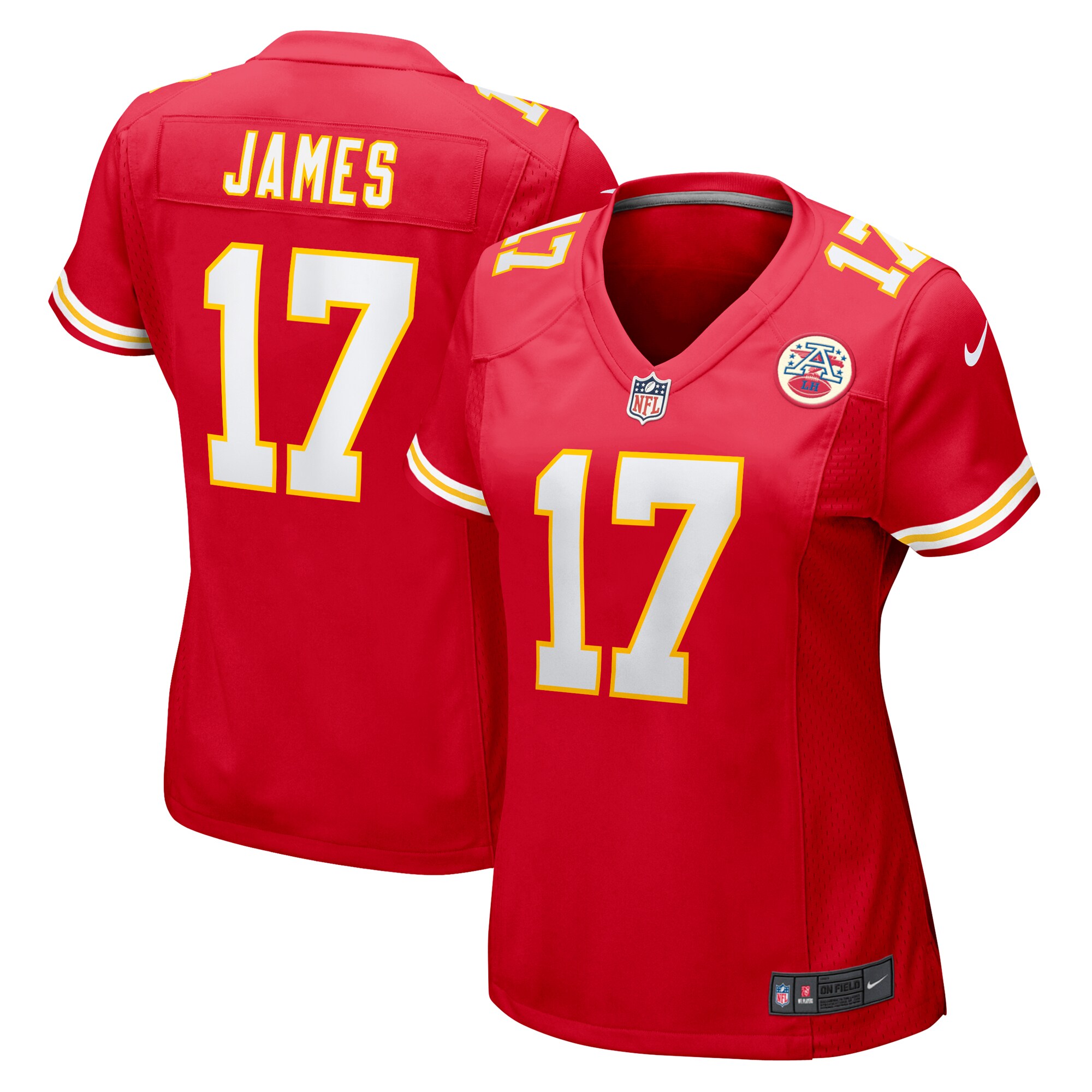 Richie James Kansas City Chiefs Women's Game Jersey - Red cheap jerseys for sale - CheapJerseys.Shop