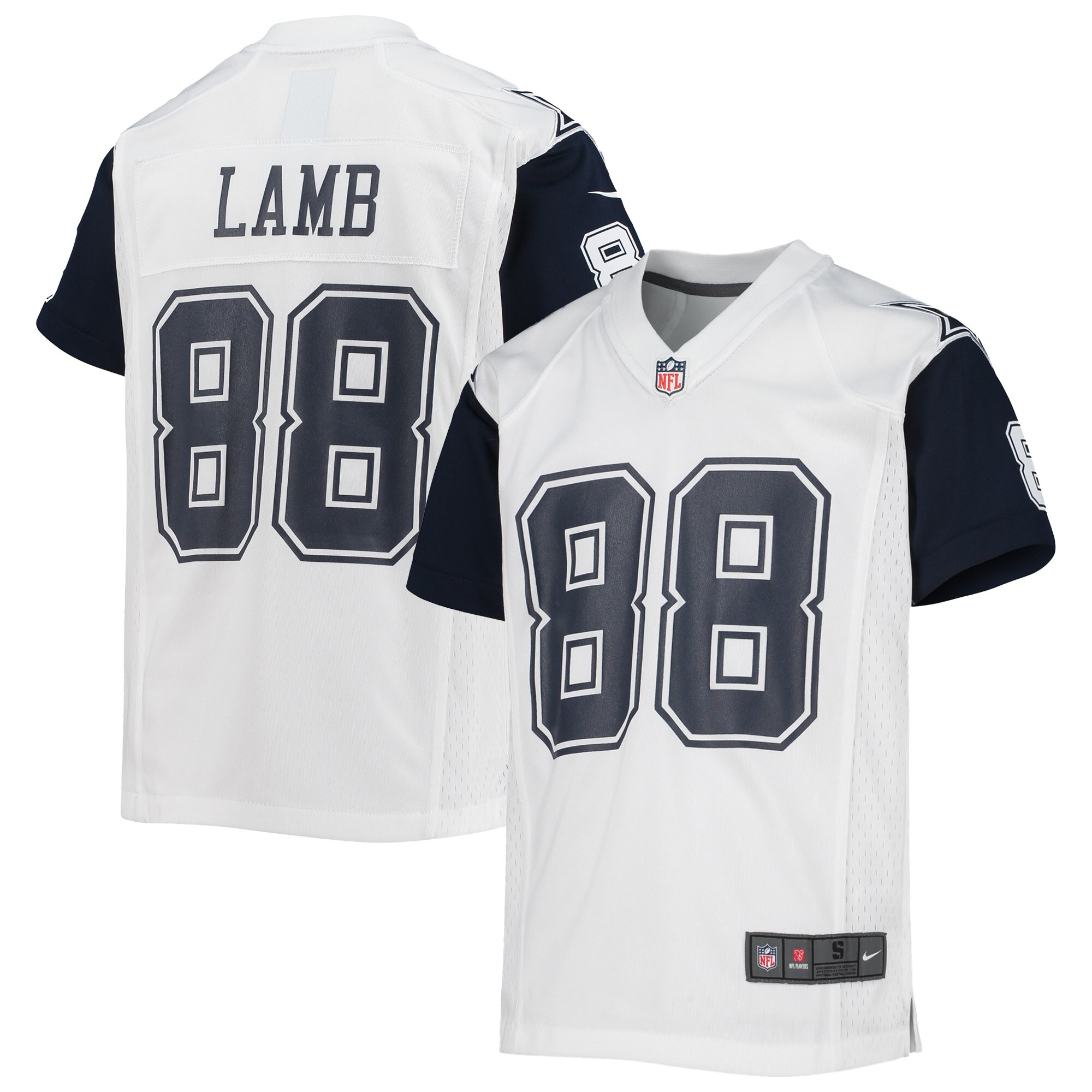 CeeDee Lamb Dallas Cowboys Youth Alternate Game Jersey - White cheap jerseys for sale - CheapJerseys.Shop