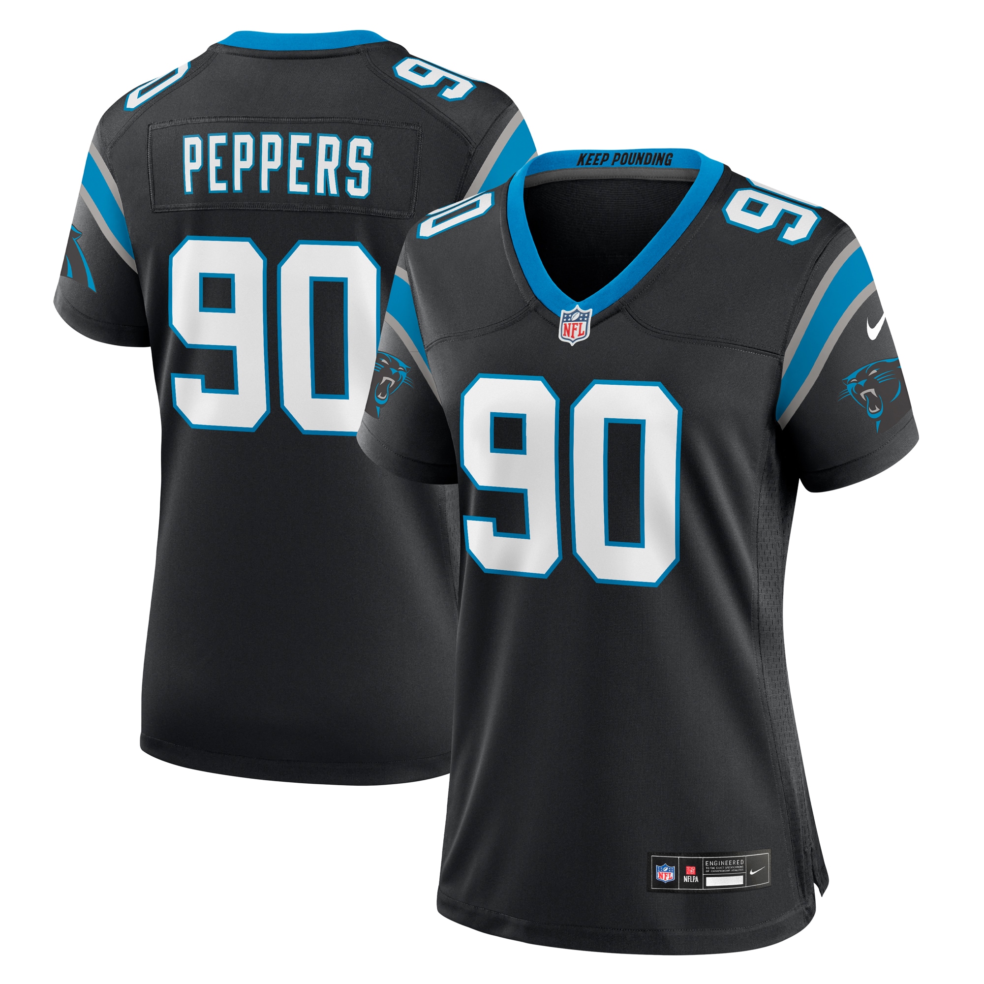 Julius Peppers Carolina Panthers Women's Retired Player Game Jersey - Black cheap jerseys for sale - CheapJerseys.Shop