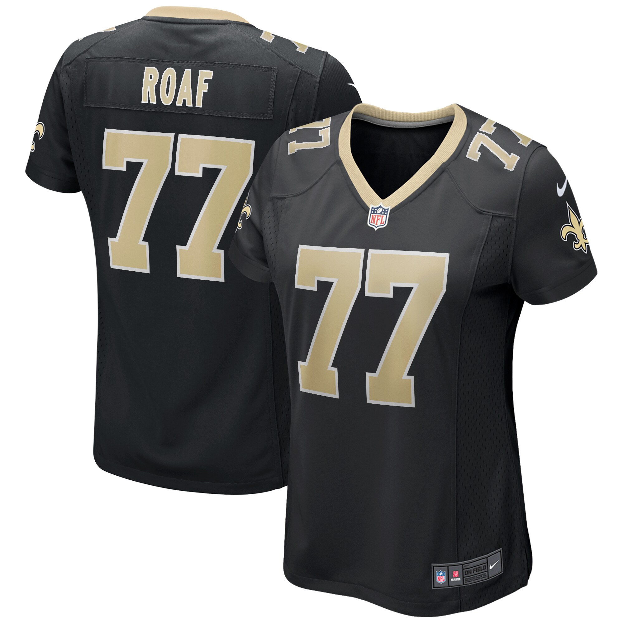 Willie Roaf New Orleans Saints Women's Game Retired Player Jersey - Black cheap jerseys for sale - CheapJerseys.Shop