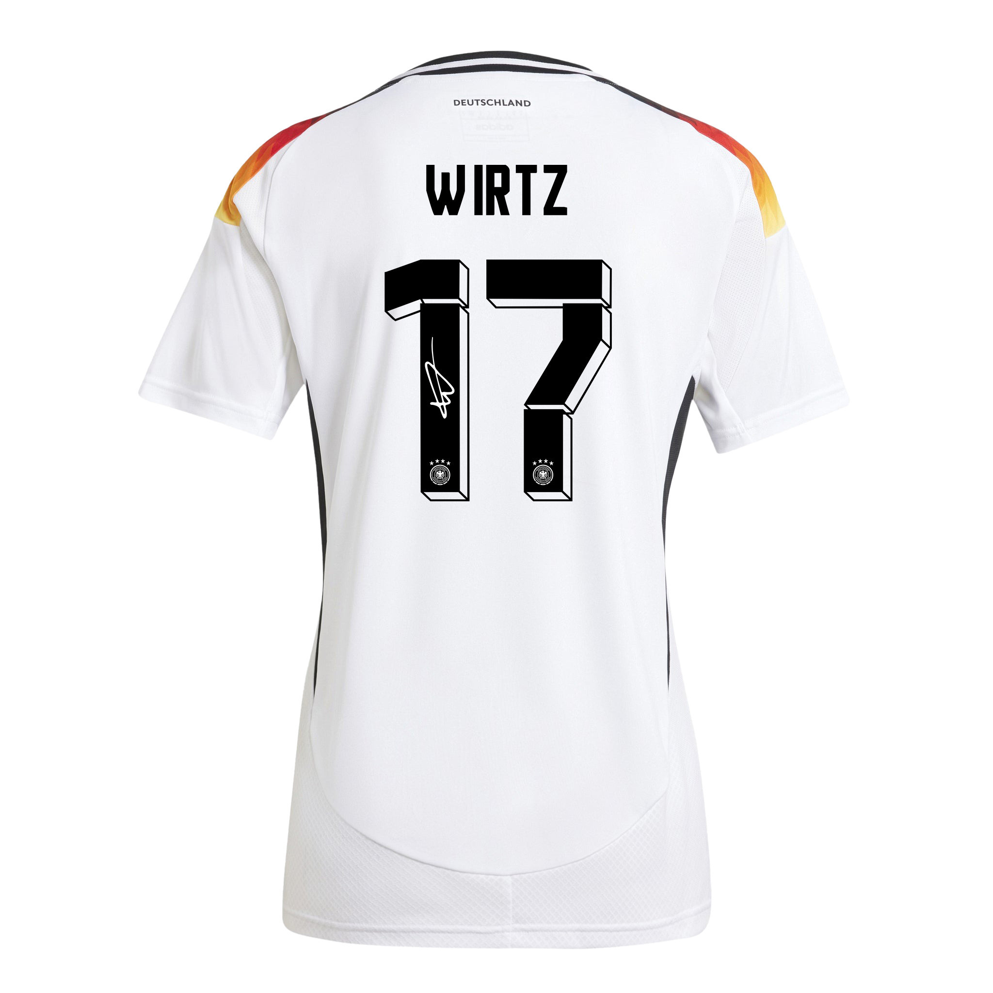 Florian Wirtz 17 Signed Germany National Team 2024/25 Home Jersey Autographed - Women cheap jerseys for sale - CheapJerseys.Shop