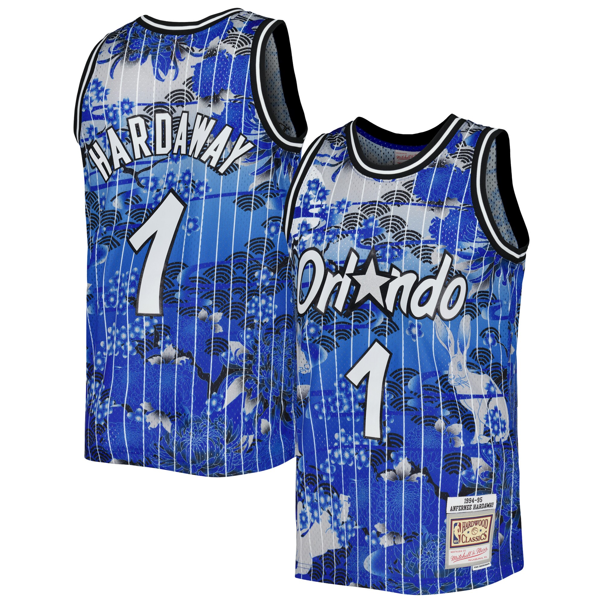 Penny Hardaway Orlando Magic Mitchell & Ness 1994\/95 Hardwood Classics Lunar New Year Swingman Jersey - Blue cheap jerseys for sale - CheapJerseys.Shop