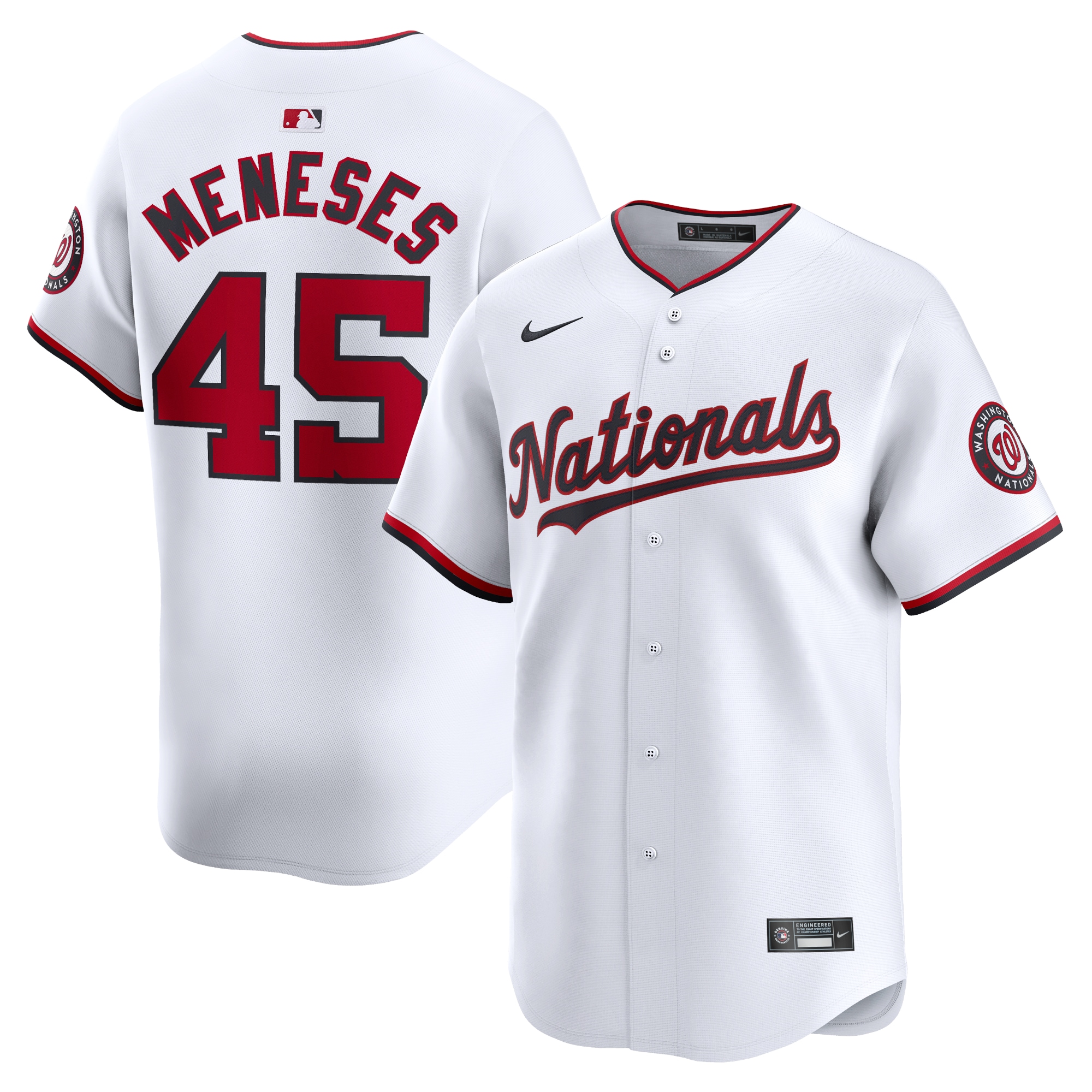 Joey Meneses Washington Nationals Home Limited Player Jersey - White cheap jerseys for sale - CheapJerseys.Shop
