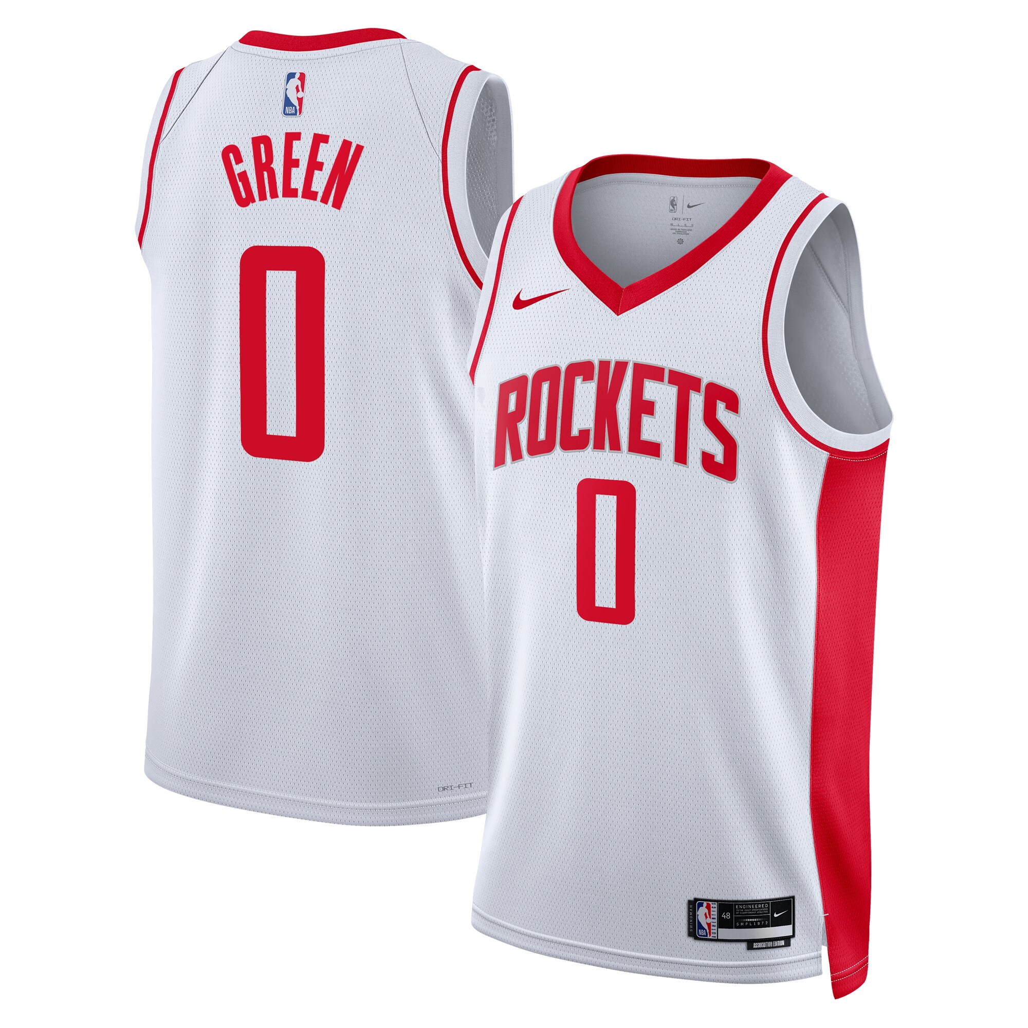 Jalen Green Houston Rockets Swingman Jersey - Association Edition - White cheap jerseys for sale - CheapJerseys.Shop