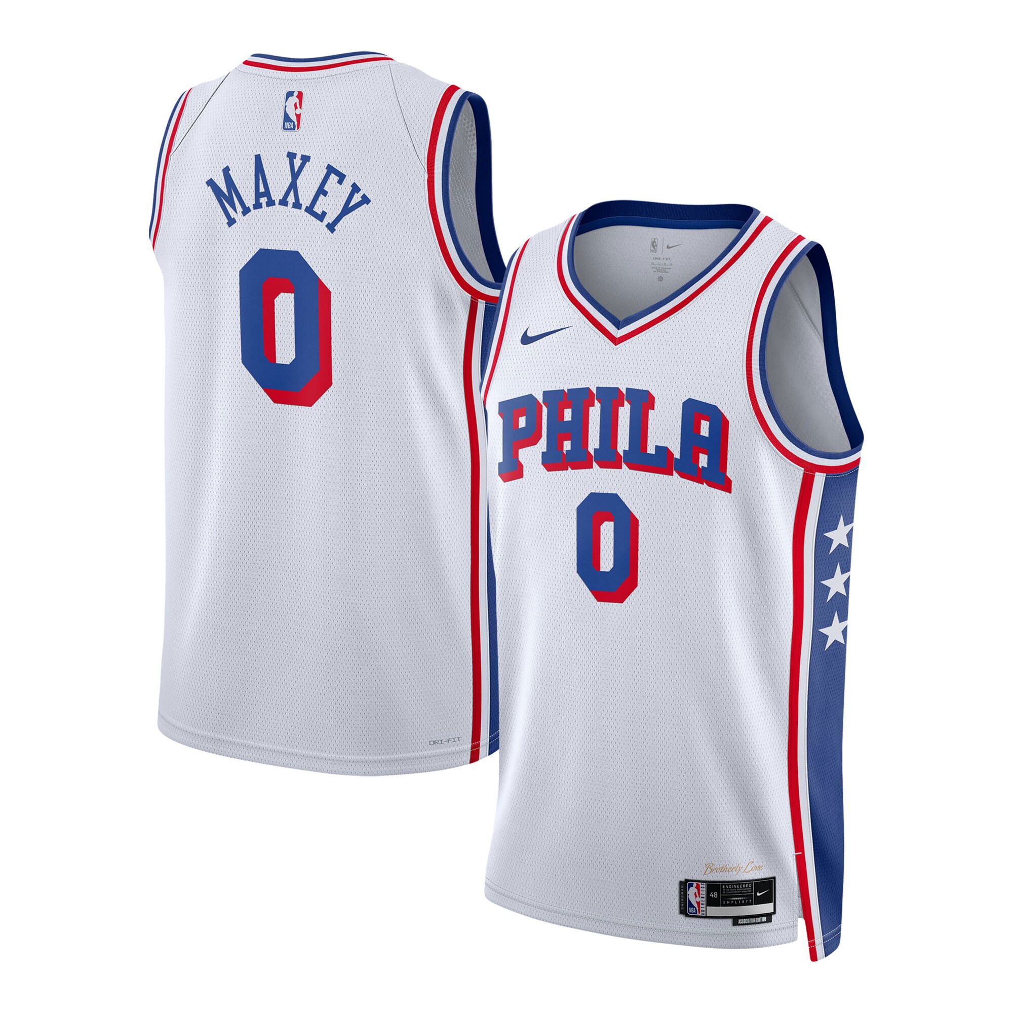 Tyrese Maxey Philadelphia 76ers Unisex Swingman Jersey - Association Edition - White cheap jerseys for sale - CheapJerseys.Shop