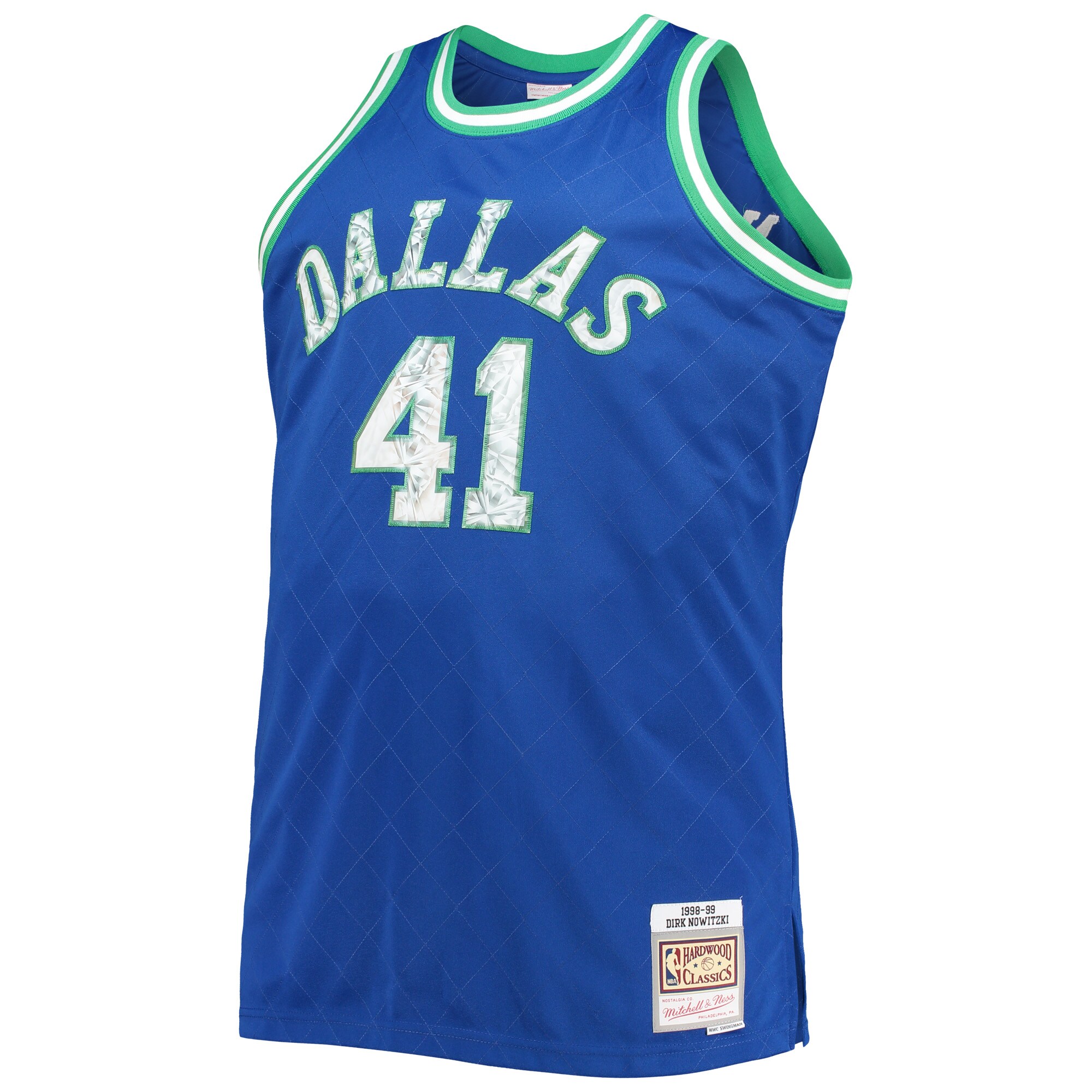 Dirk Nowitzki Dallas Mavericks Mitchell & Ness Big & Tall 1998\/99 75th Anniversary Diamond Swingman Jersey - Blue cheap jerseys for sale - CheapJerseys.Shop