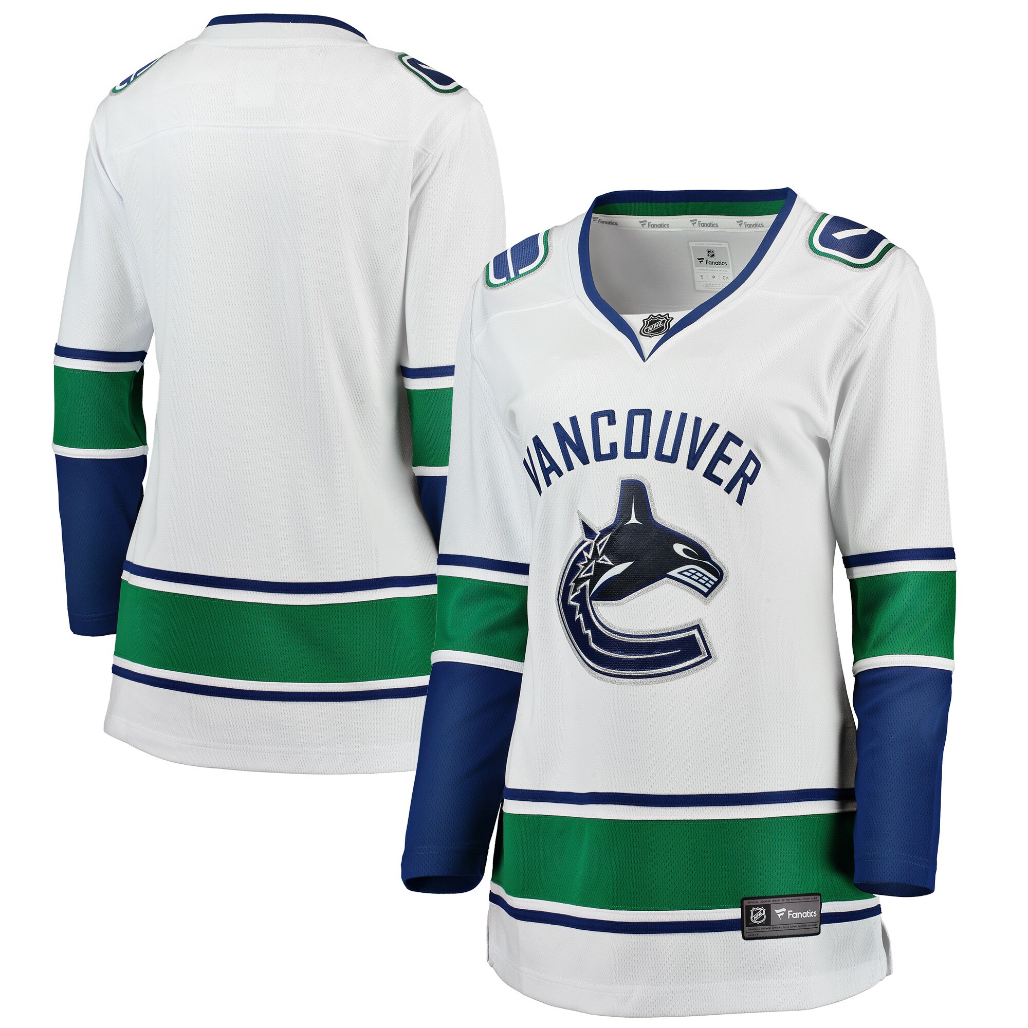 Vancouver Canucks Fanatics Women's Away Breakaway Jersey - White cheap jerseys for sale - CheapJerseys.Shop