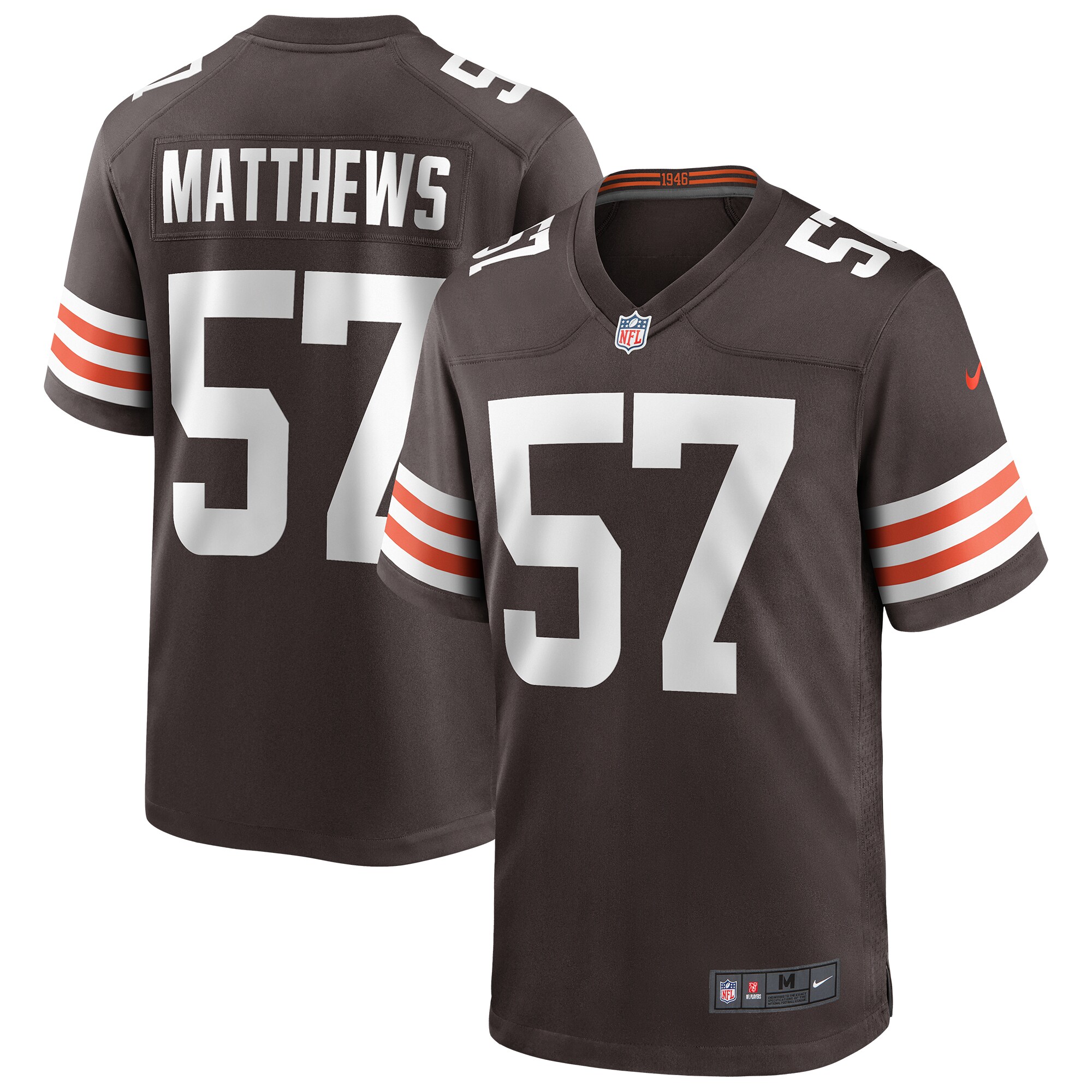 Clay Matthews Cleveland Browns Game Retired Player Jersey - Brown cheap jerseys for sale - CheapJerseys.Shop