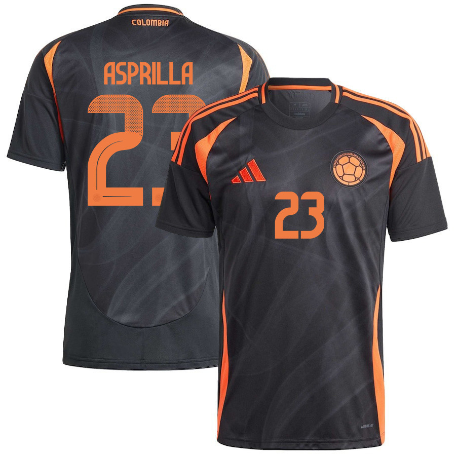 Yaser Asprilla 23 Colombia National Team 2024/25 Away Men Jersey - Black cheap jerseys for sale - CheapJerseys.Shop