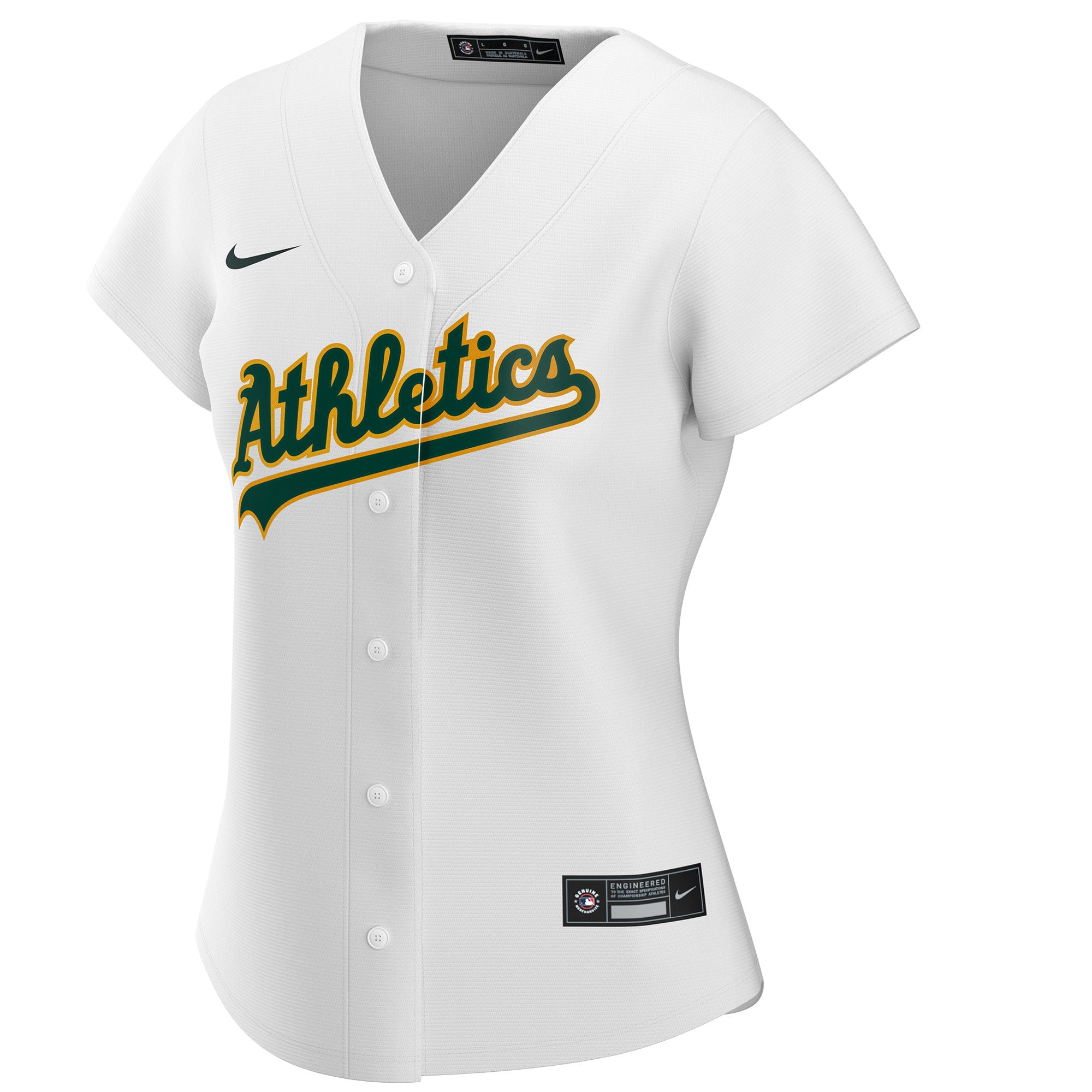 Oakland Athletics Women's Home Replica Custom Jersey - White cheap jerseys for sale - CheapJerseys.Shop
