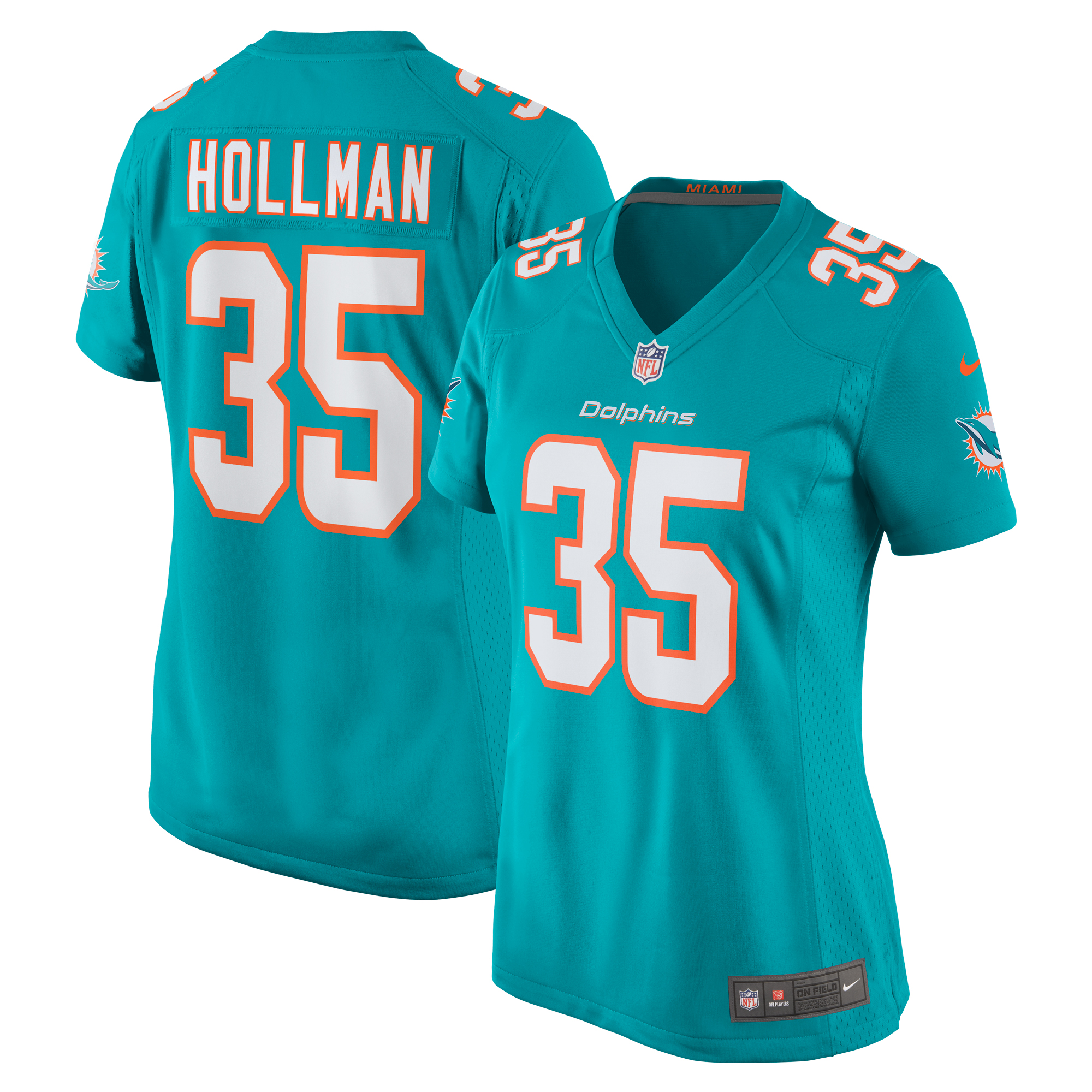 Ka'Dar Hollman Miami Dolphins Women's Home Game Player Jersey - Aqua cheap jerseys for sale - CheapJerseys.Shop